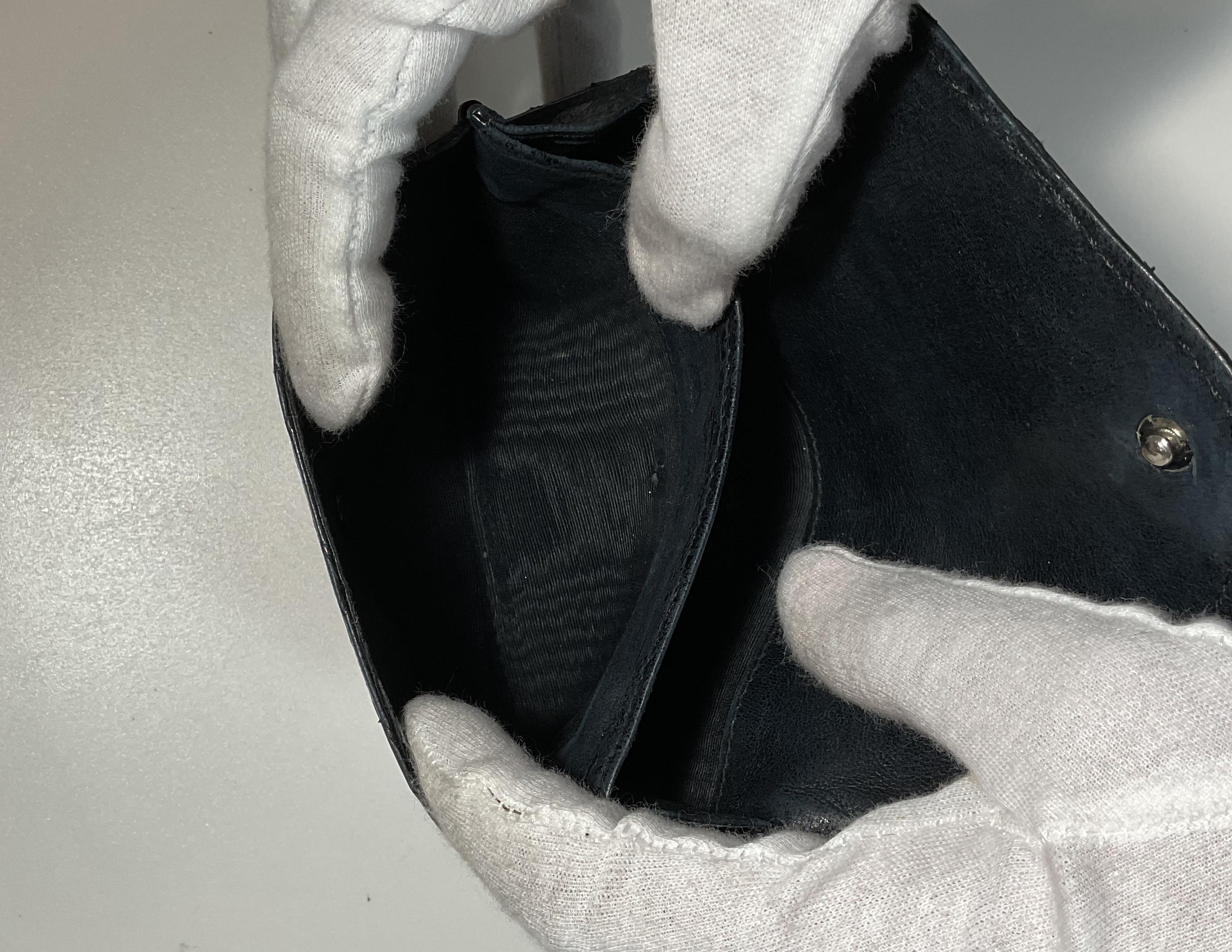 CHANEL Black Leather Quilted Wallet 3