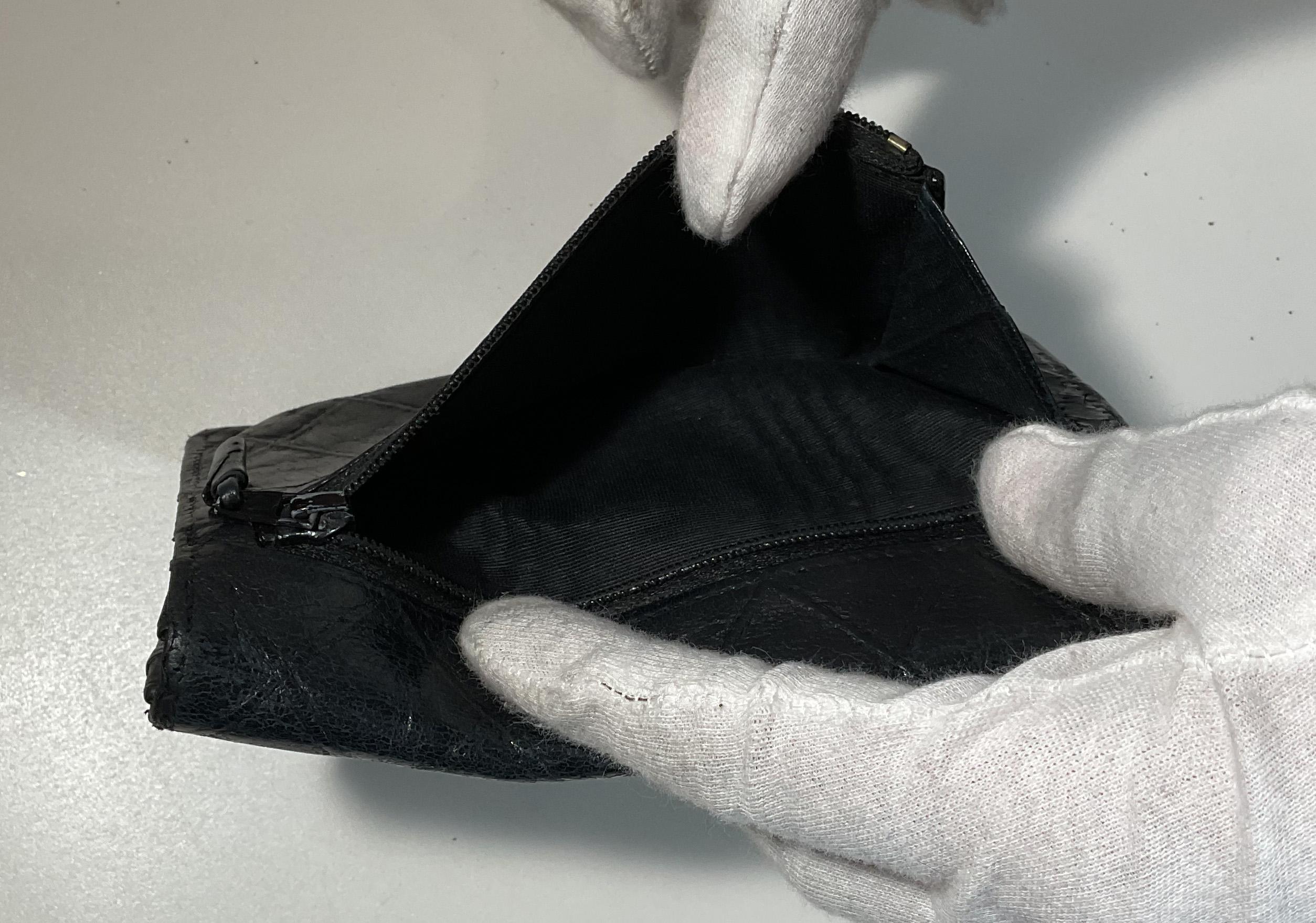 CHANEL Black Leather Quilted Wallet 4