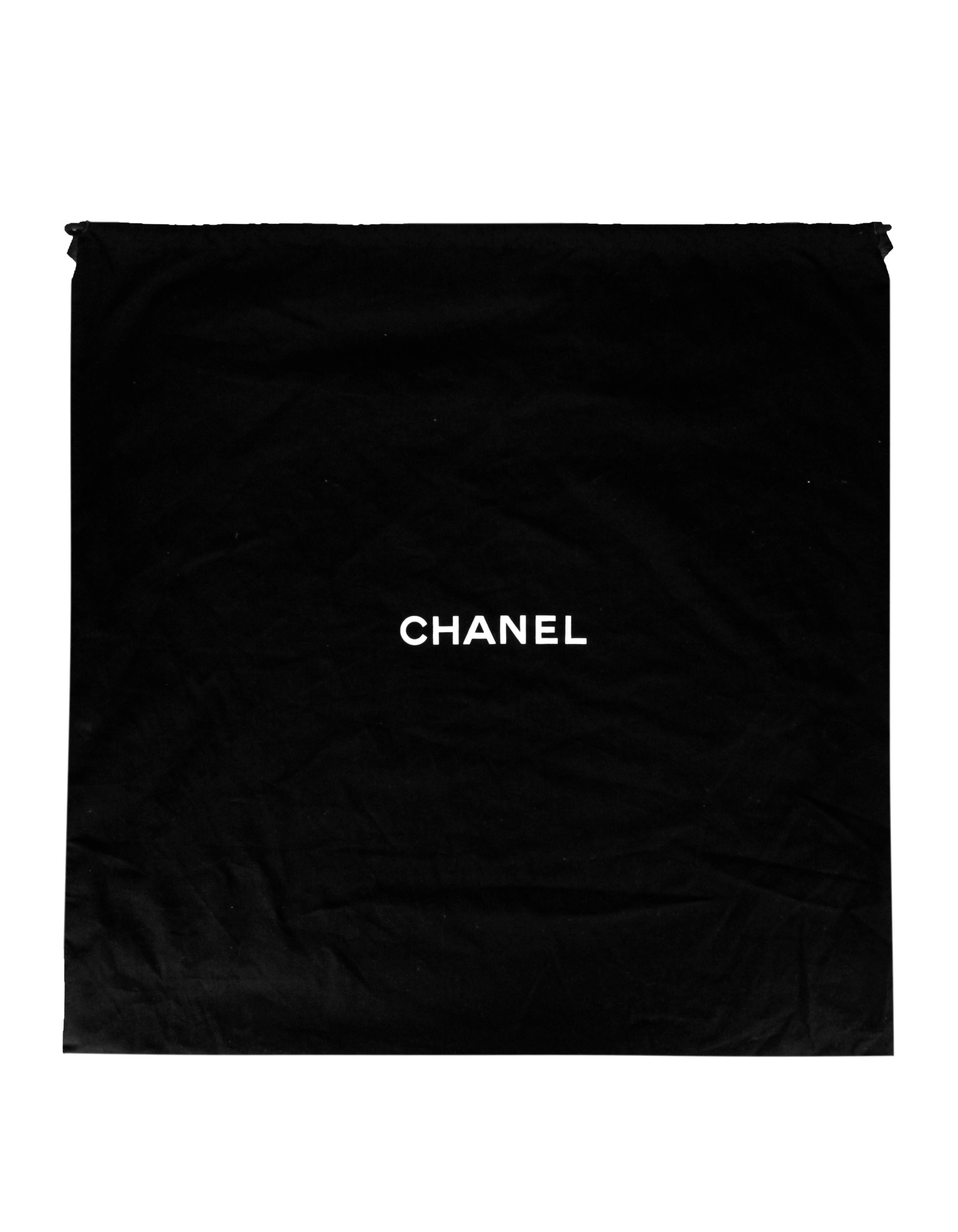 Chanel Black Leather Quilted XXL Airlines Flap Bag 6