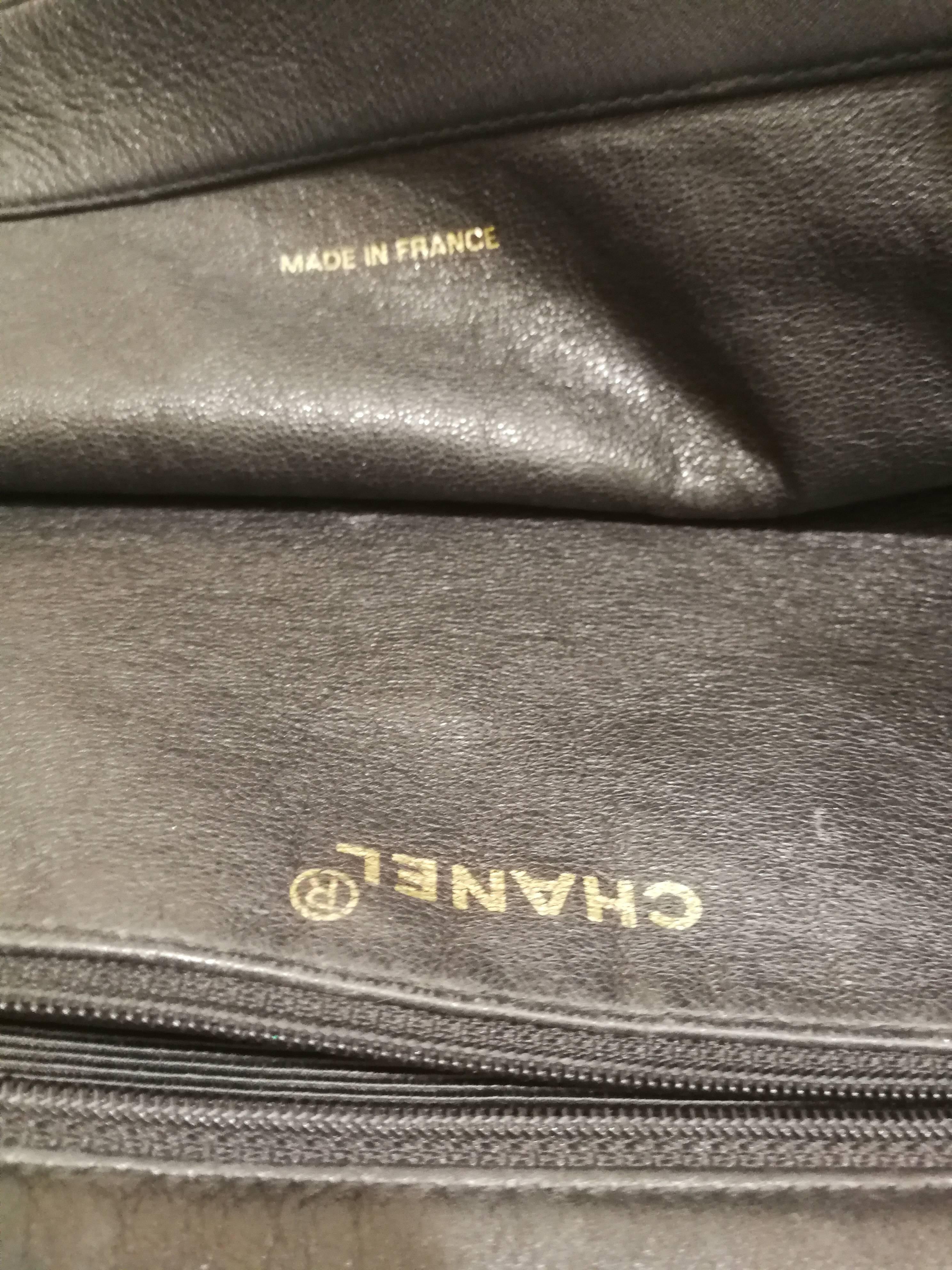 Chanel Black Leather Shopper Bag 5