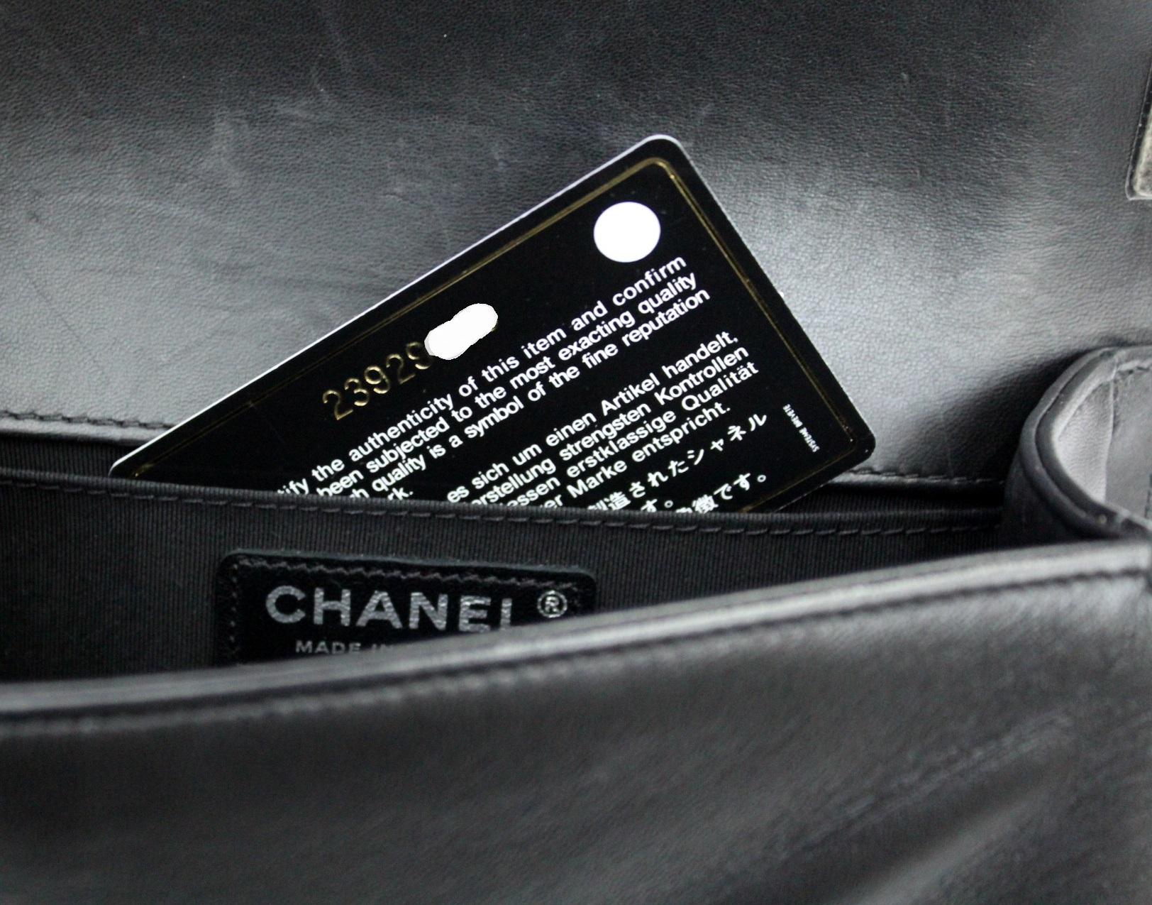 Chanel Black Leather Small Boy Bag 1