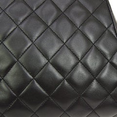 Chanel Black Leather Small Mini Kelly Style Evening Top Handle Satchel  Flap Bag