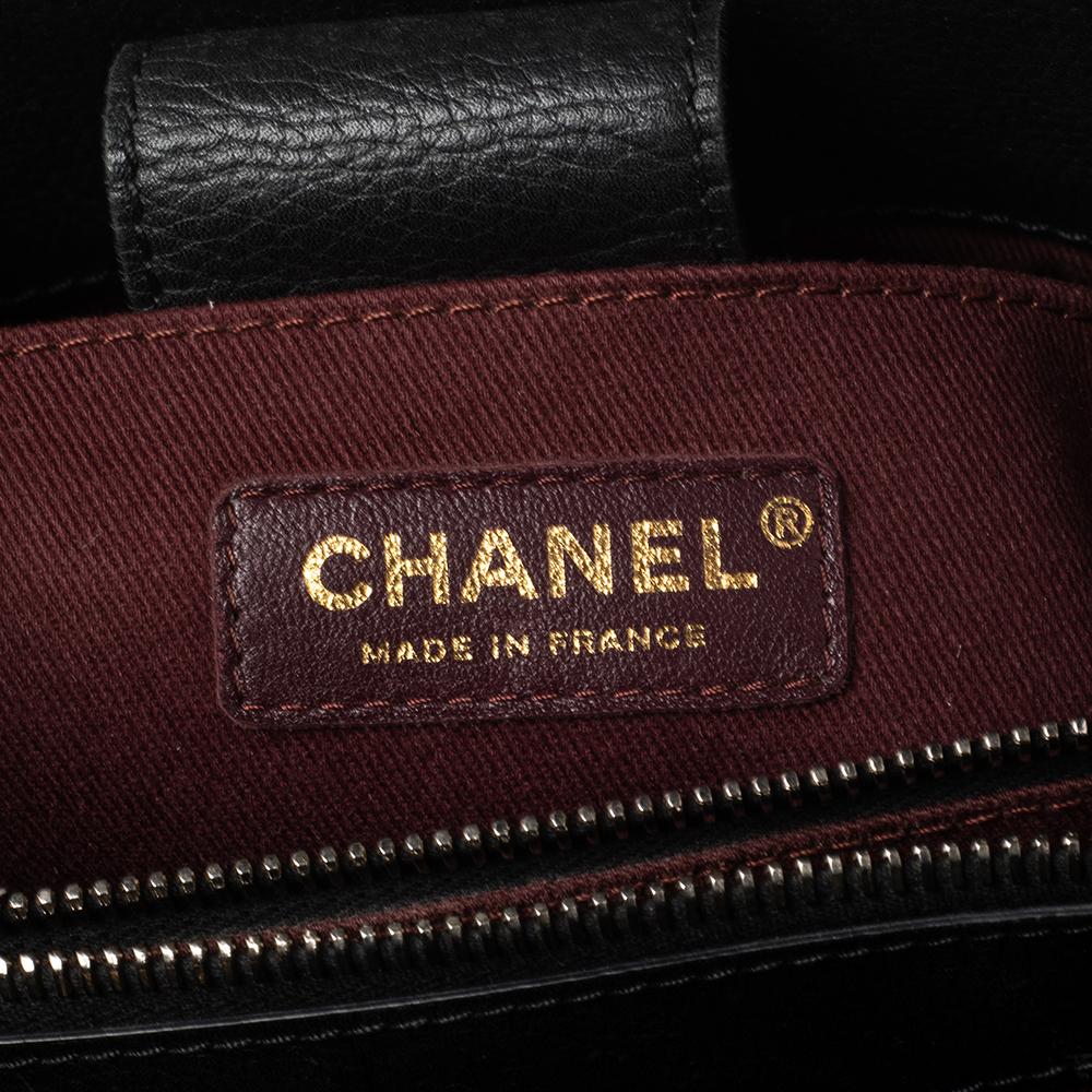 Chanel Black Leather Small Neo Executive Shopper Tote 6