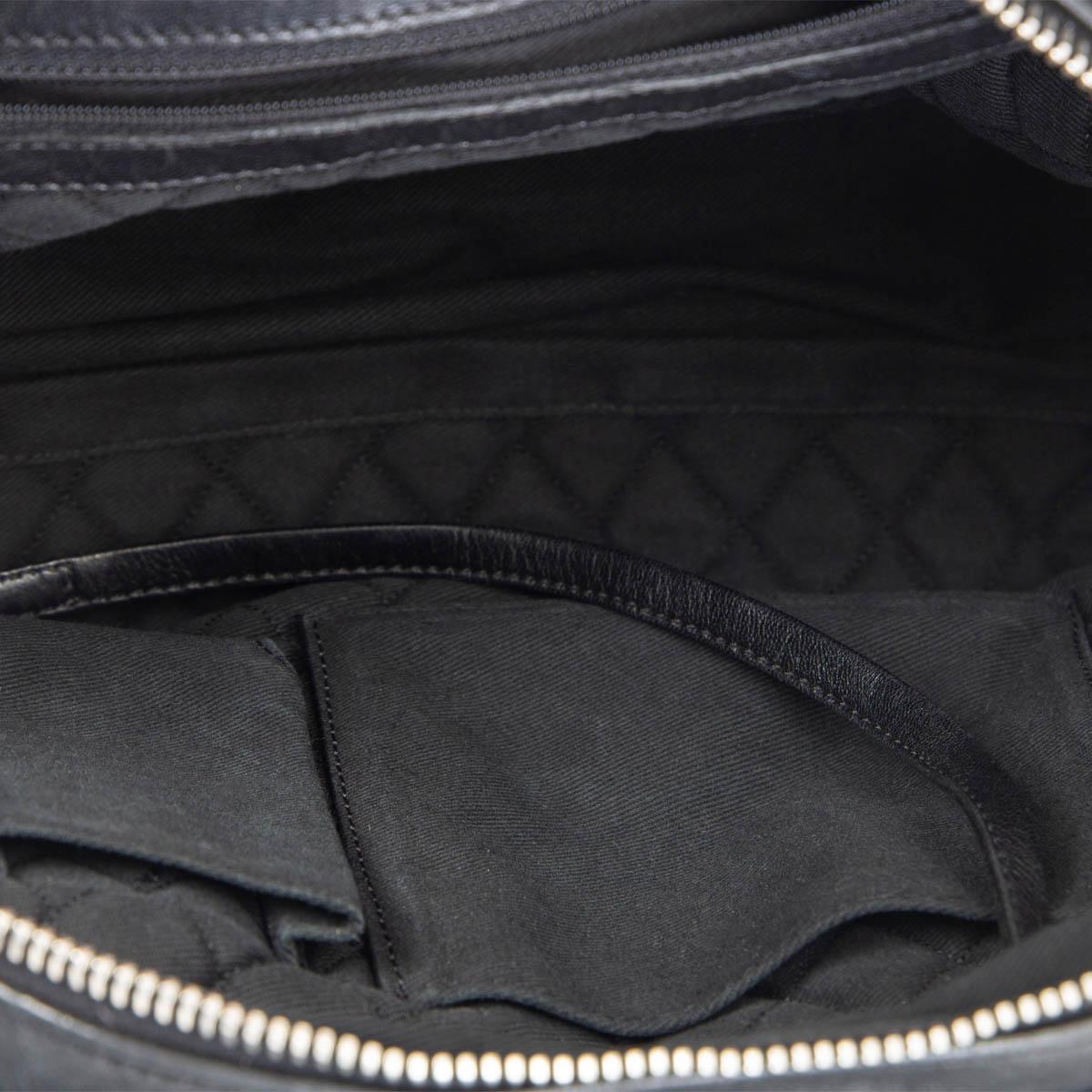 CHANEL black leather SOFT BOWLING Bag 1
