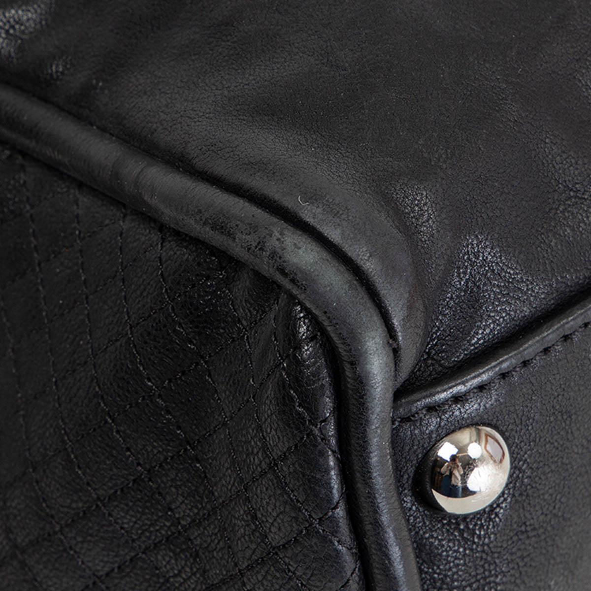 CHANEL black leather SOFT BOWLING Bag 5