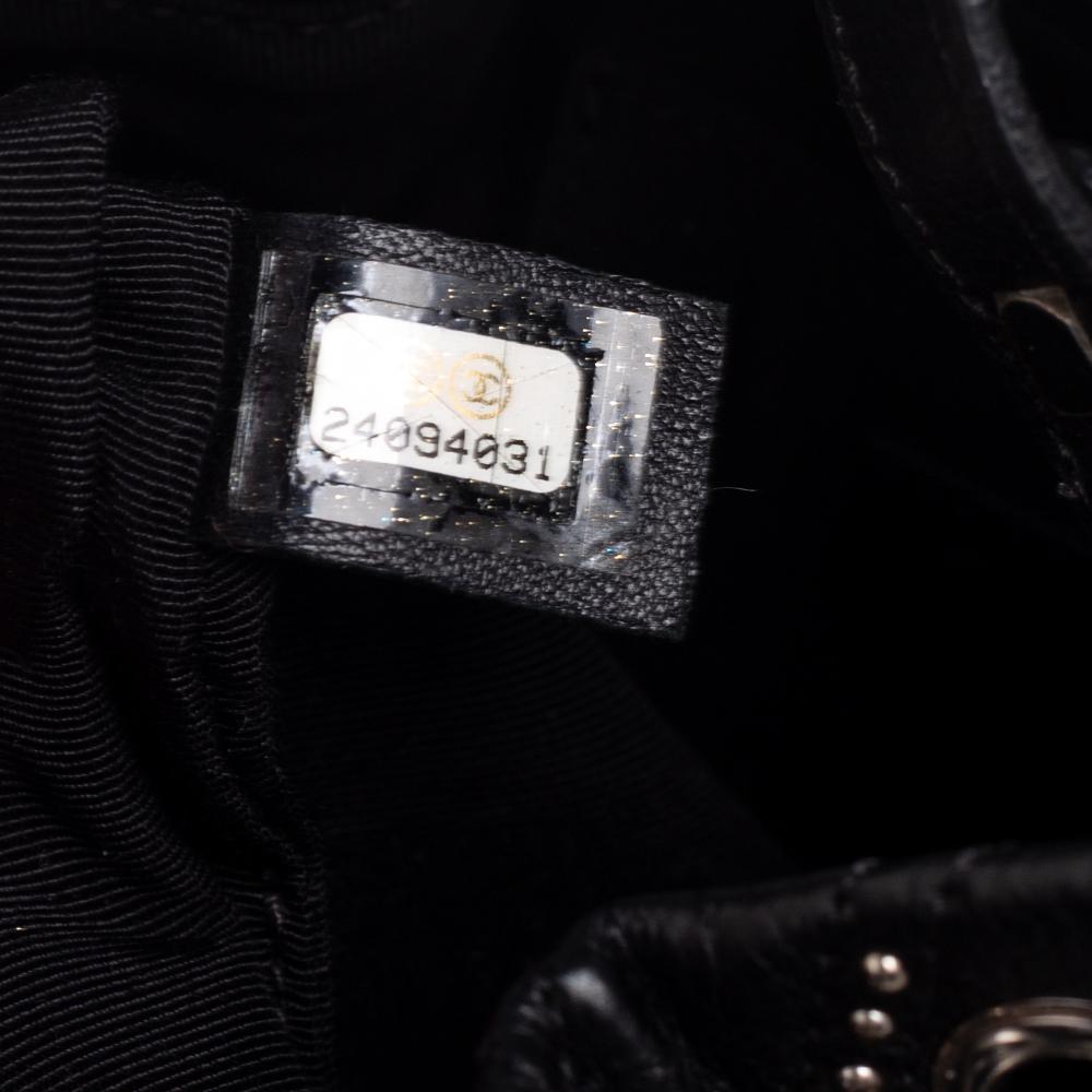Chanel Black Leather Stud Wars Small Drawstring Shoulder Bag 5