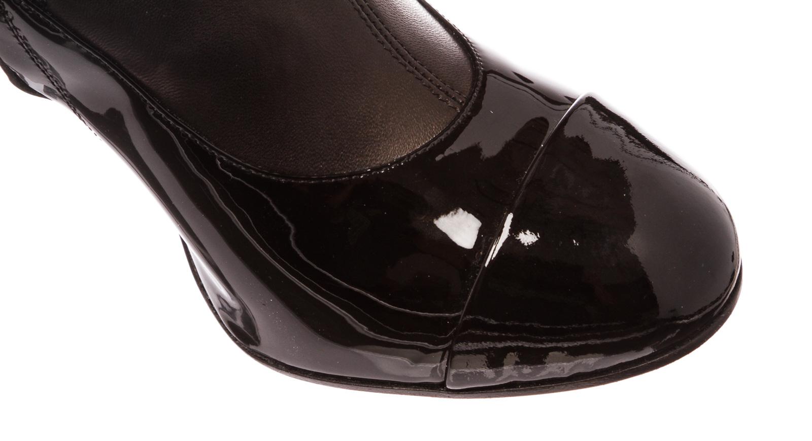 Chanel Schwarz Leder Oberschenkelhohe Perlenabsatz Stiefel Heels 38.5 4