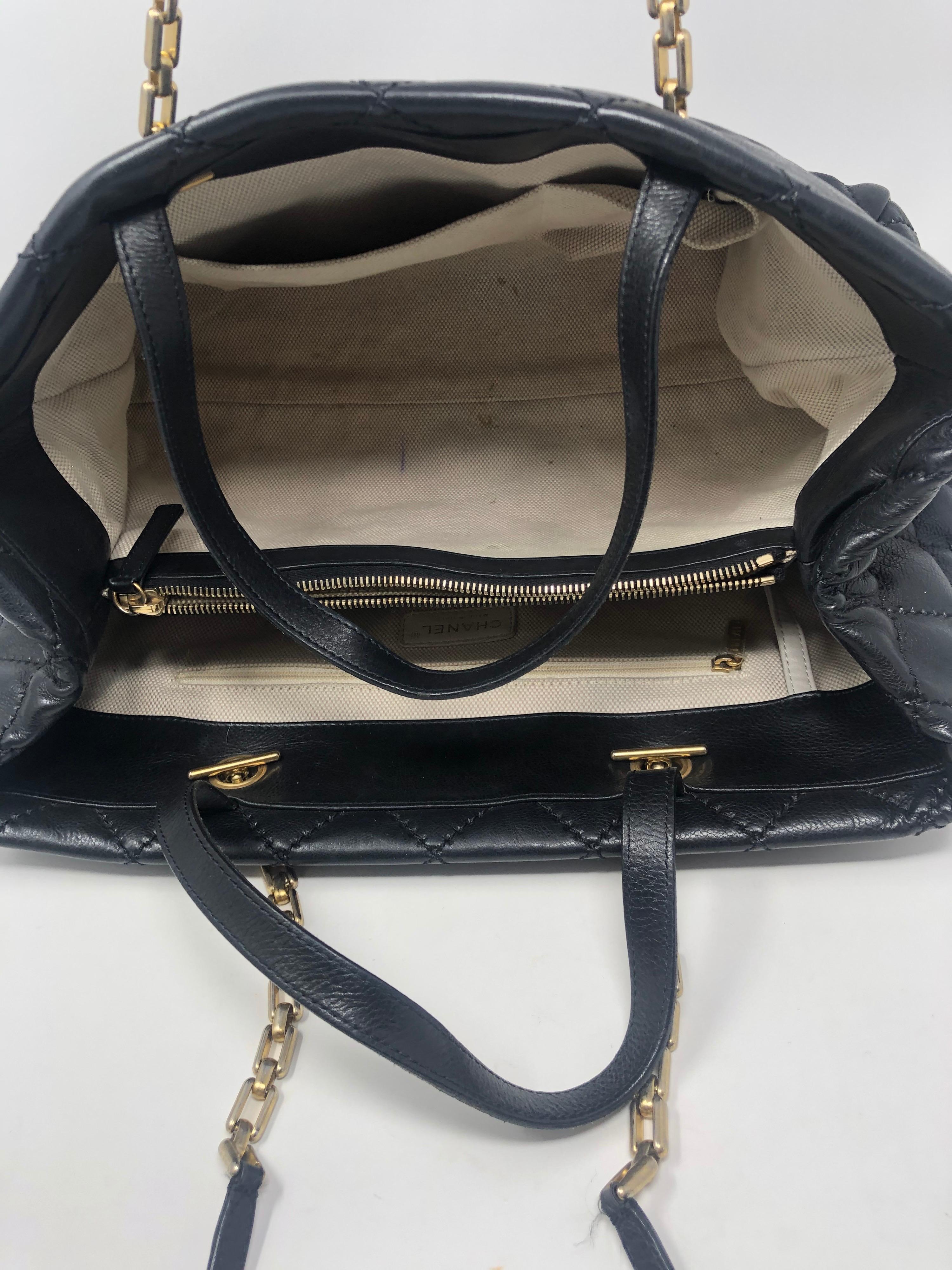 Chanel Black Leather Tote  6