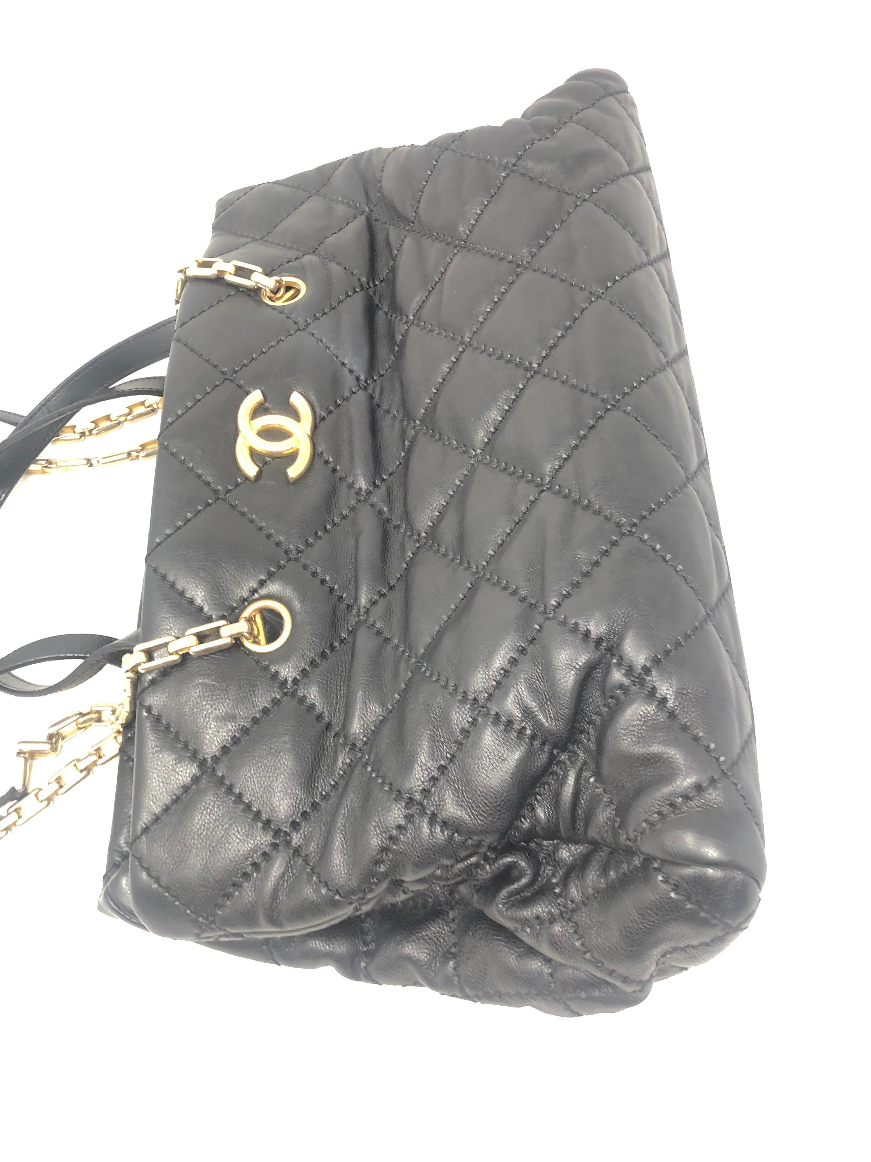 Chanel Black Leather Tote  1