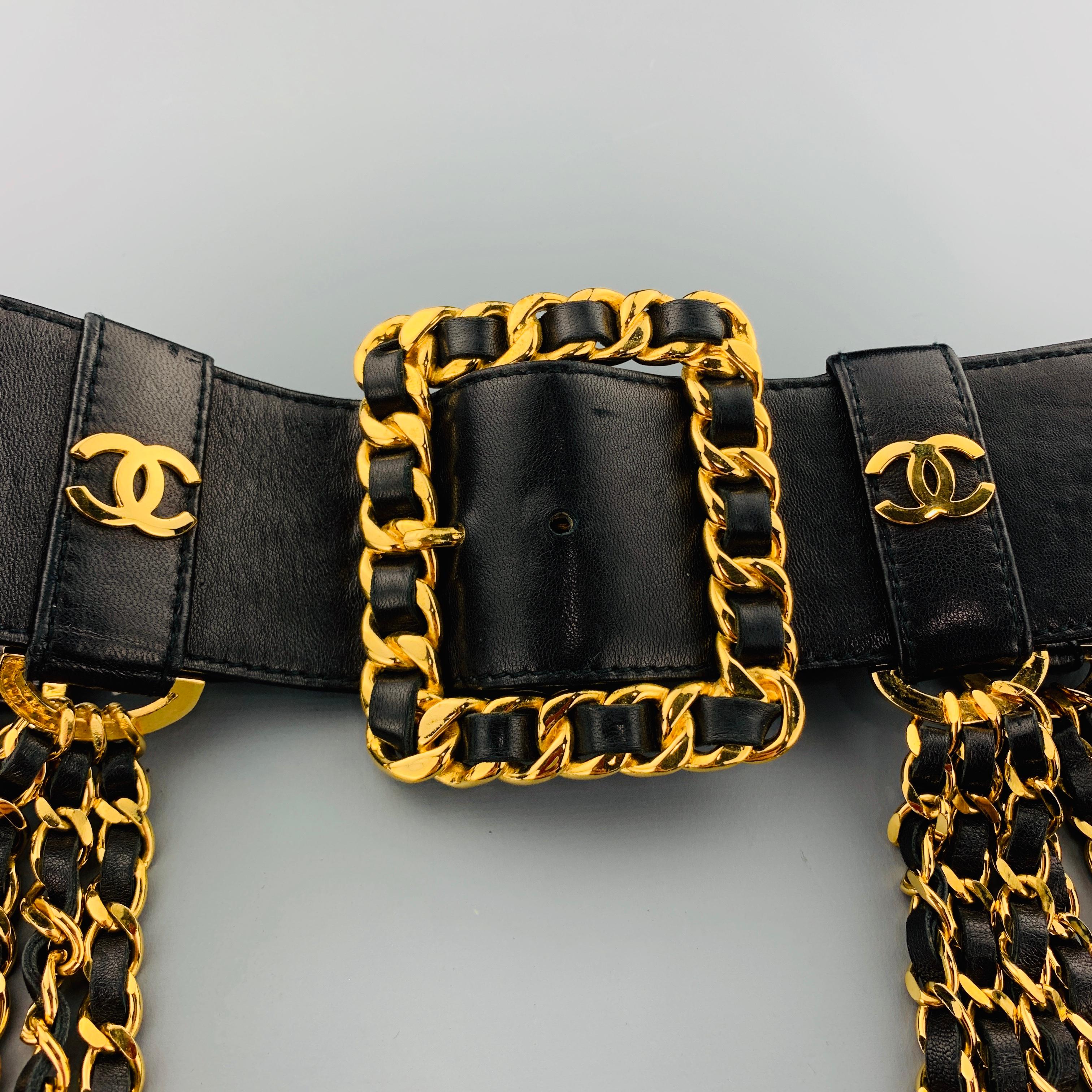 black and gold corset belt