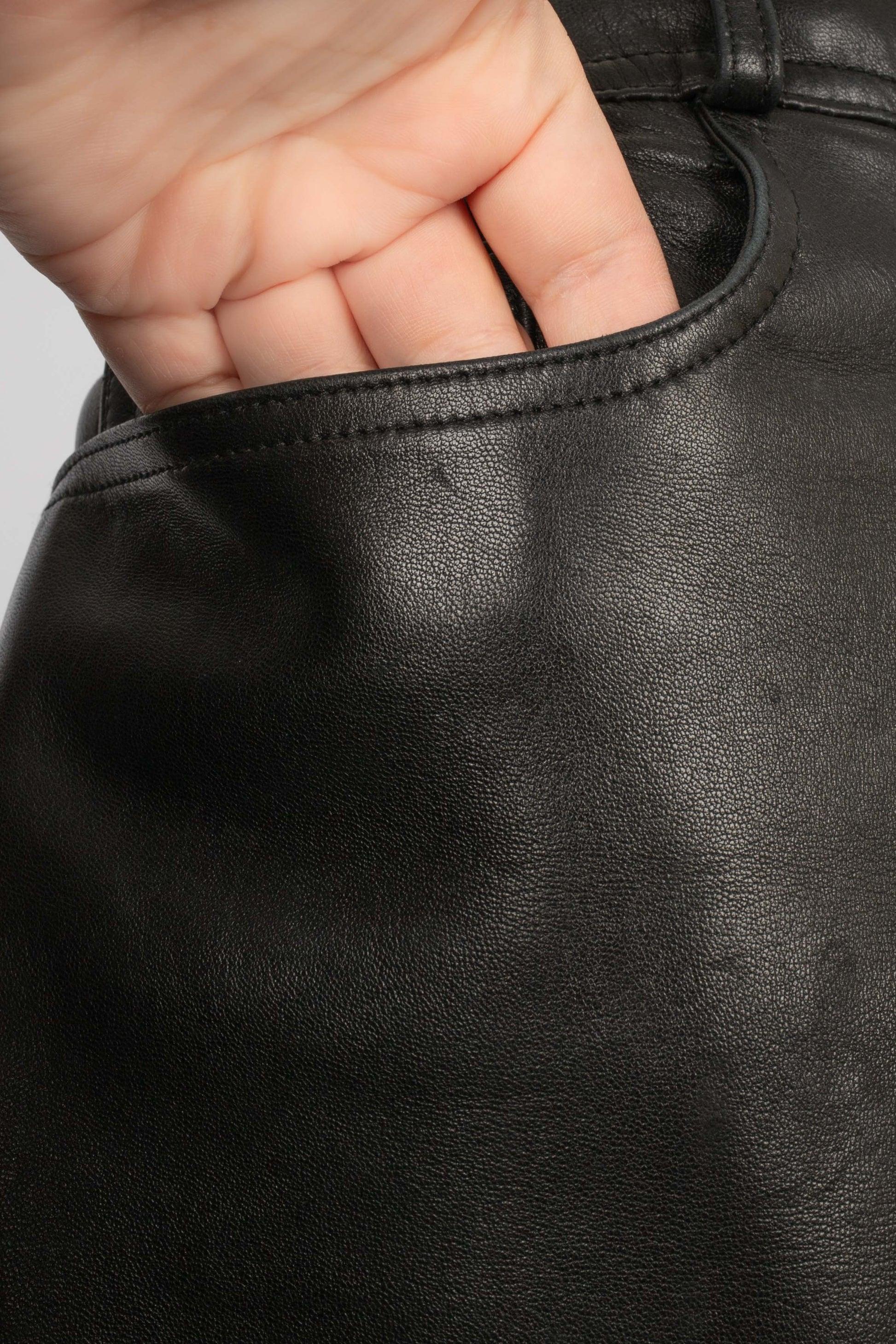 Chanel Black Leather Trousers For Sale 2