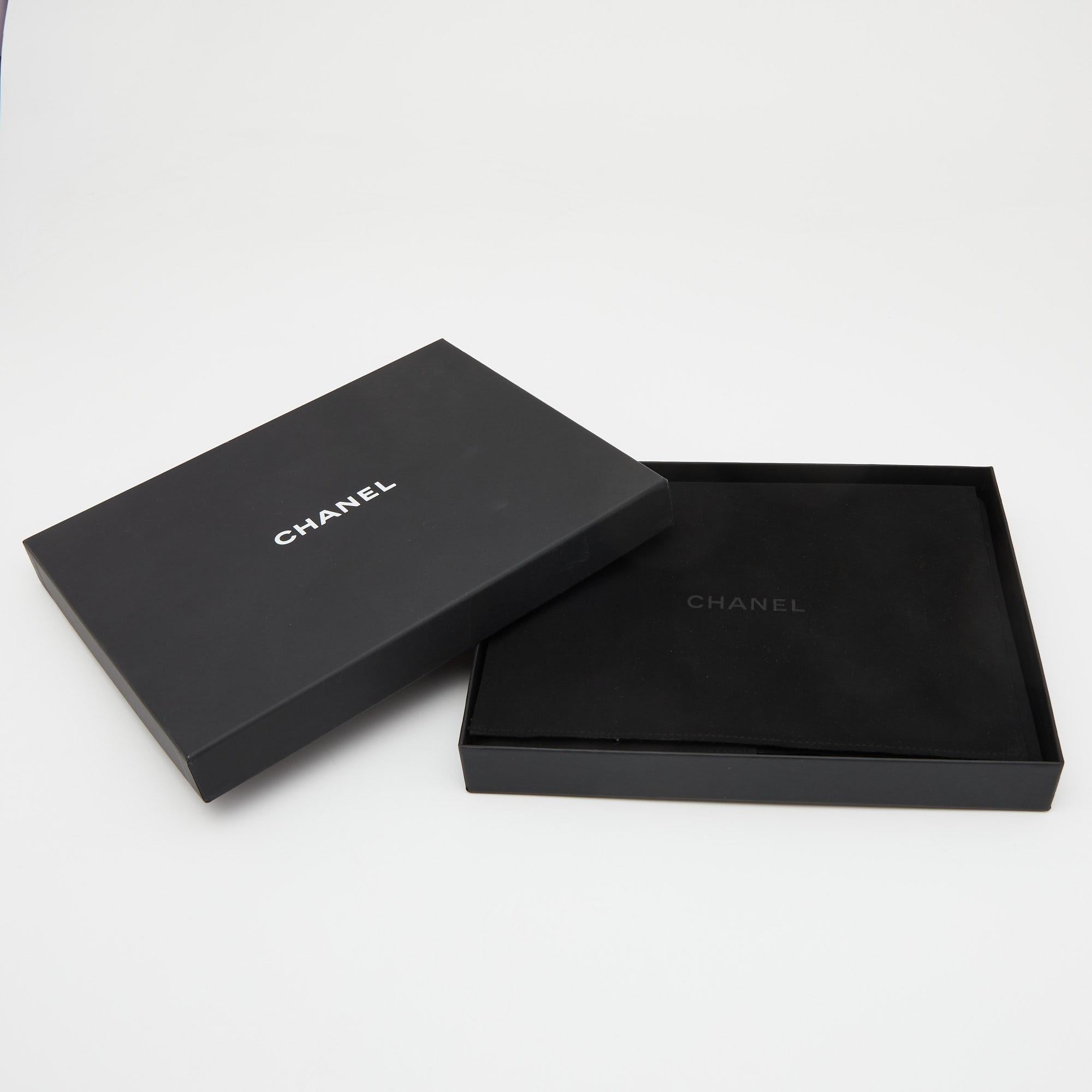 Chanel Black Leather Turnlock Chain Link Headband 2