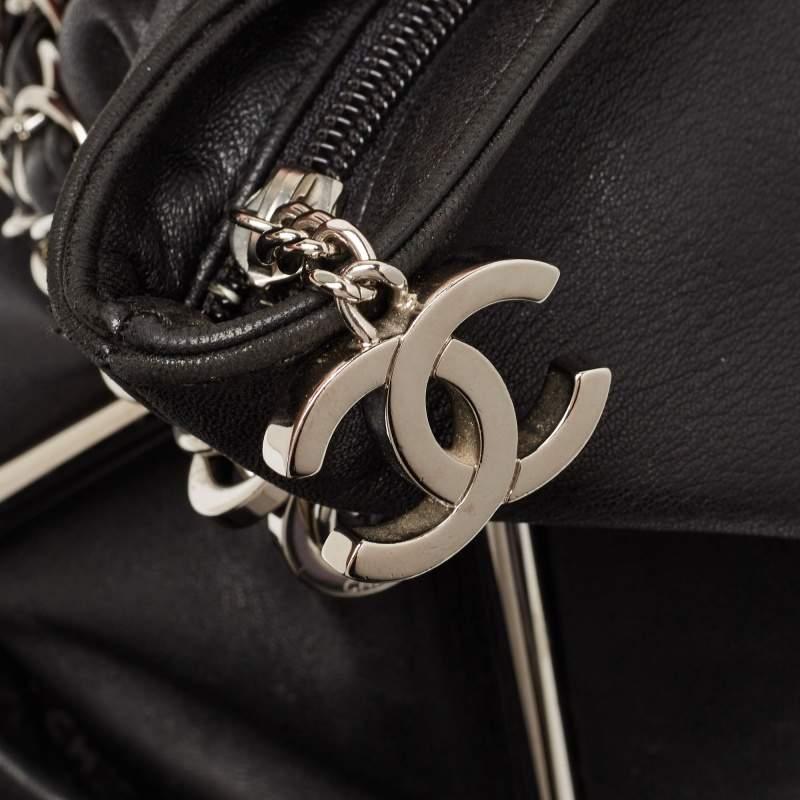 Chanel Black Leather Ultimate Soft Fold Over Bag 7