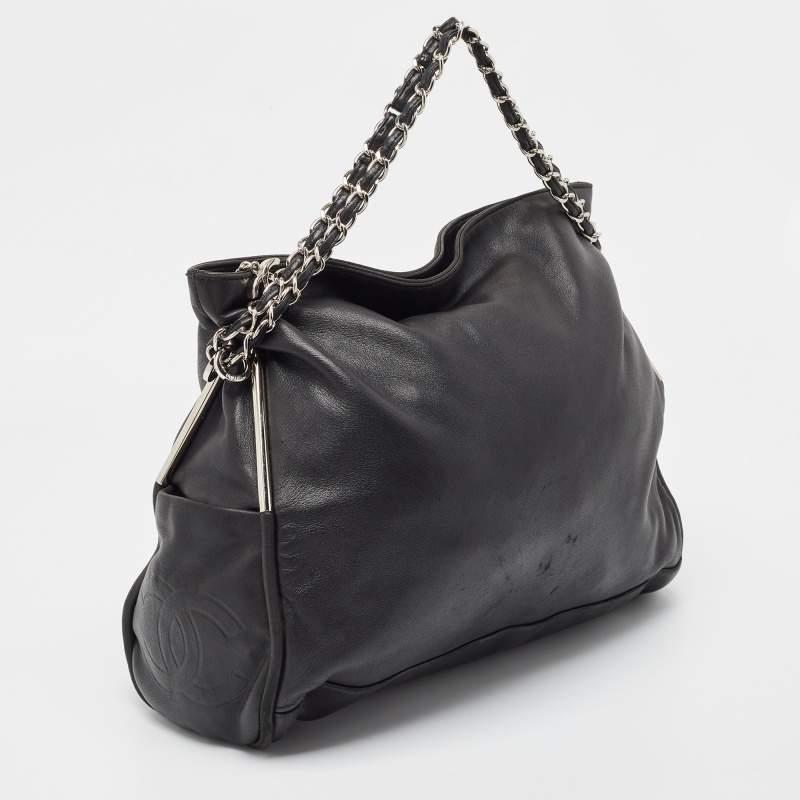 Chanel Black Leather Ultimate Soft Fold Over Bag 9