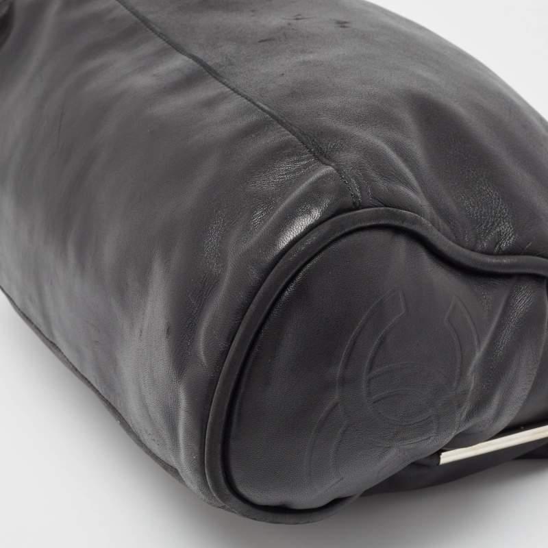 Chanel Black Leather Ultimate Soft Fold Over Bag 9