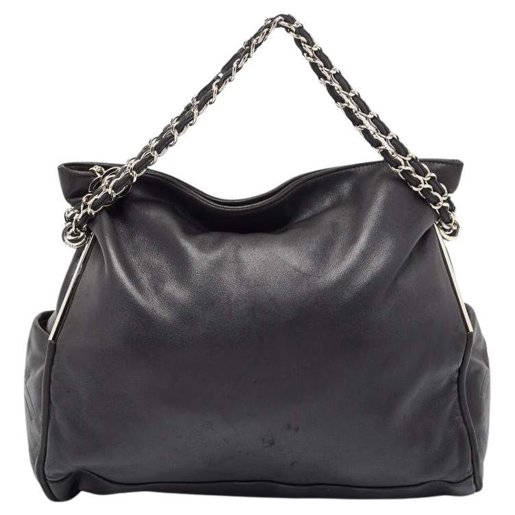 Chanel Black Leather Ultimate Soft Fold Over Bag