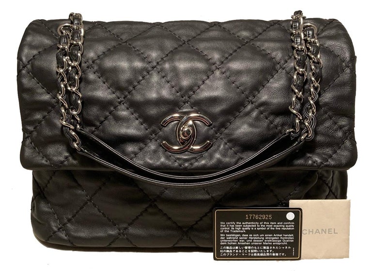 Chanel Black Leather Ultimate Stitch Classic Flap Shoulder Bag