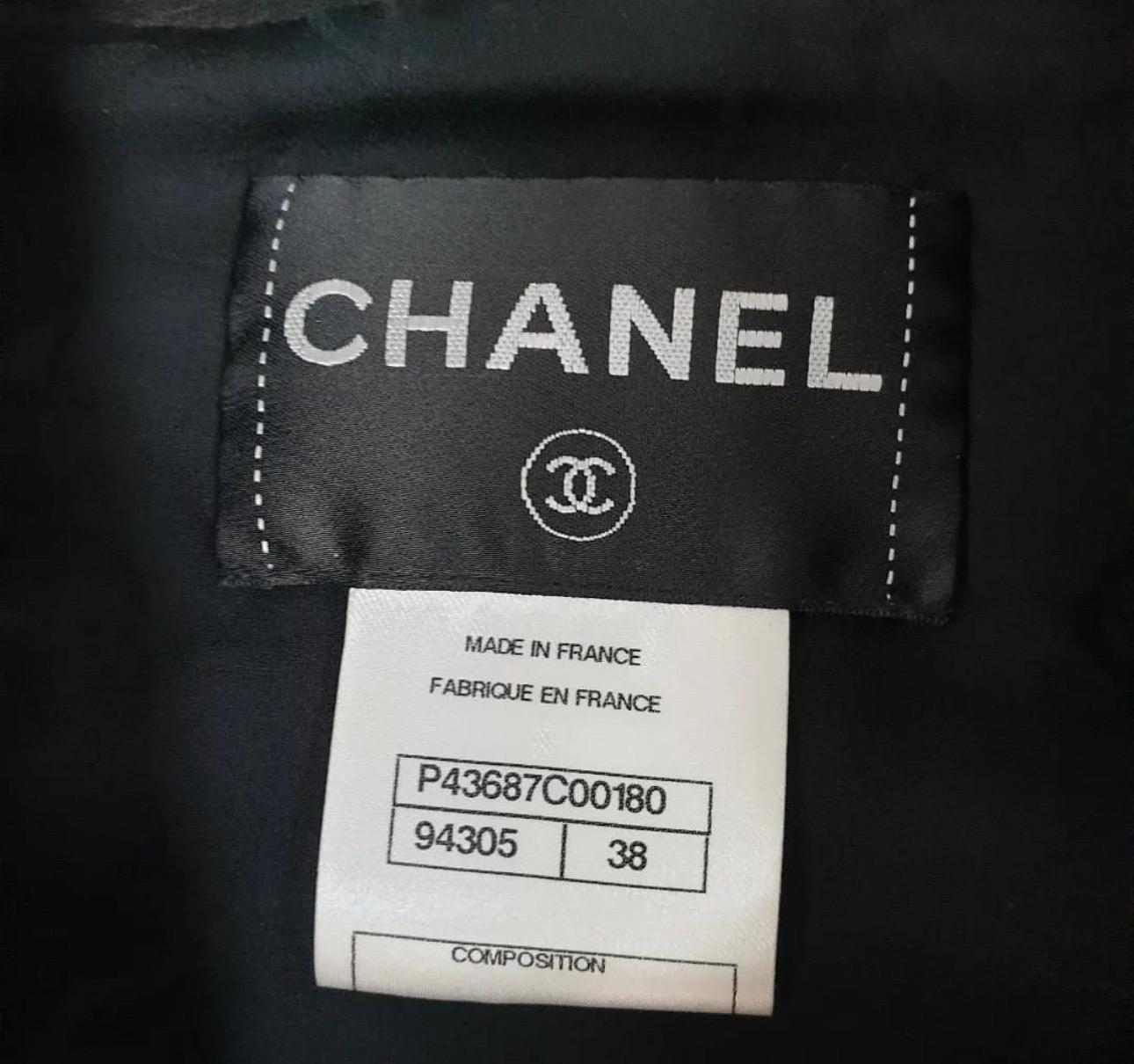 Chanel Black Leather Vest Jacket In Good Condition For Sale In Krakow, PL