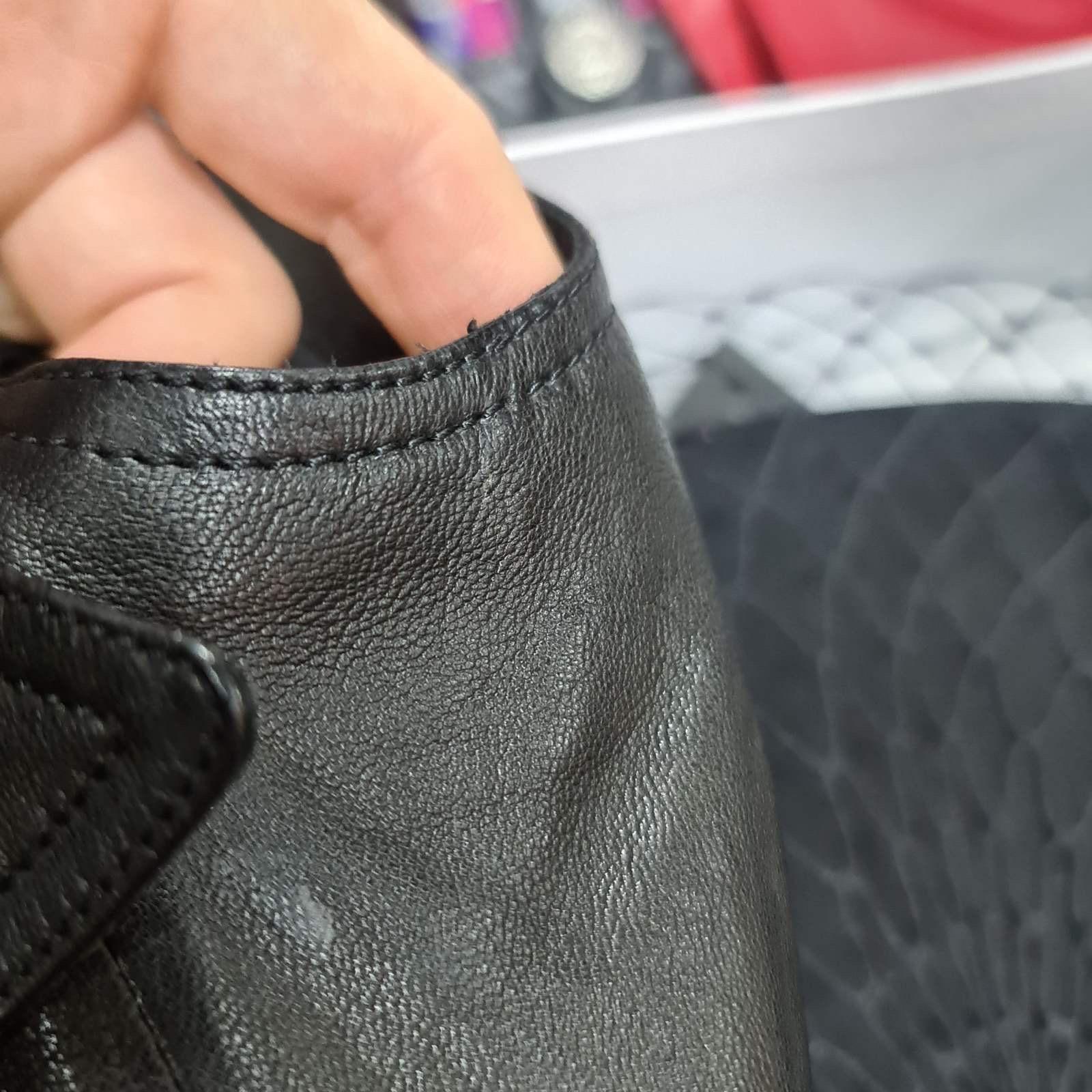 Chanel Black Leather Vest Jacket For Sale 5