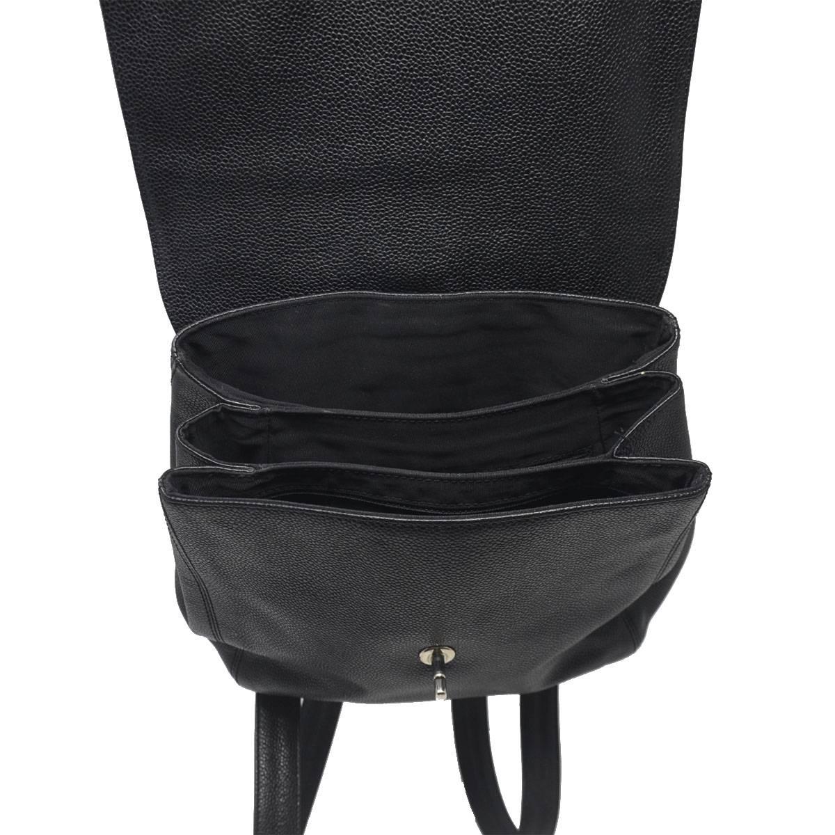 Chanel Black Leather Vintage Backpack 3
