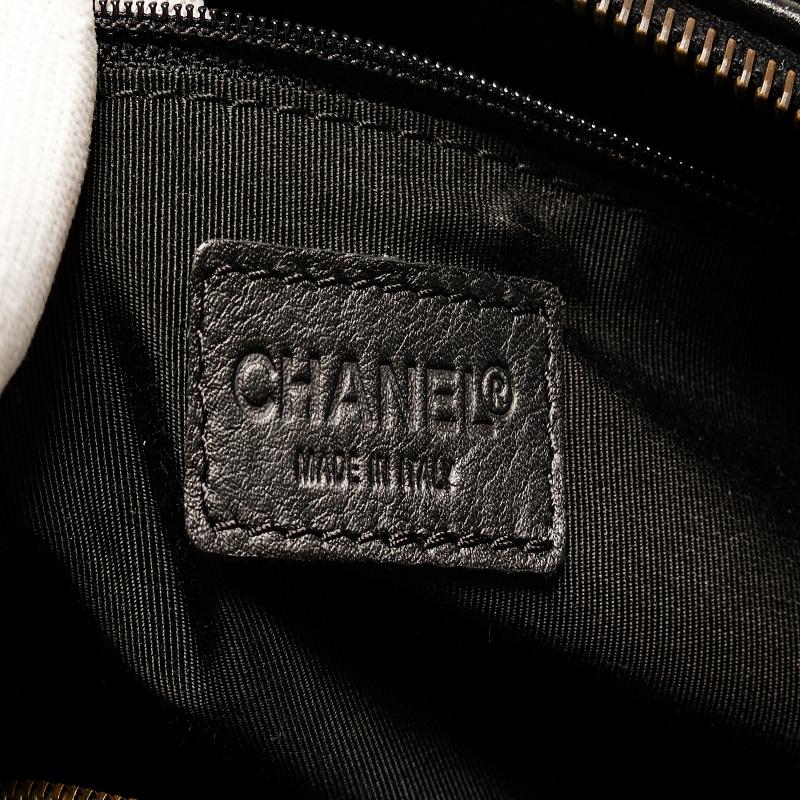 Chanel Black Leather Wild Stitch Tote Handbag 5