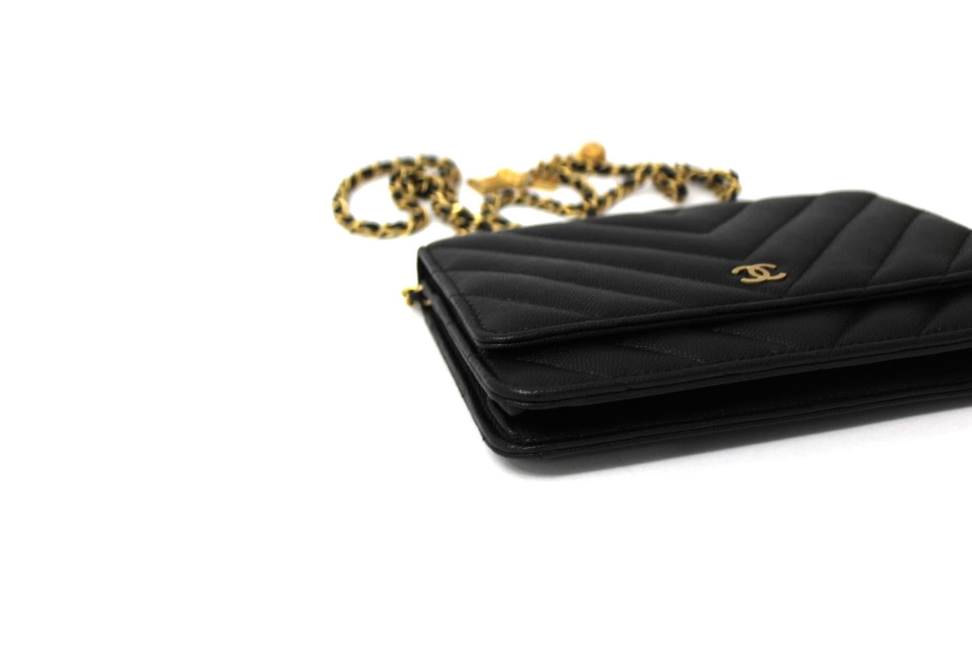 Chanel Black Leather Woc Bag 1
