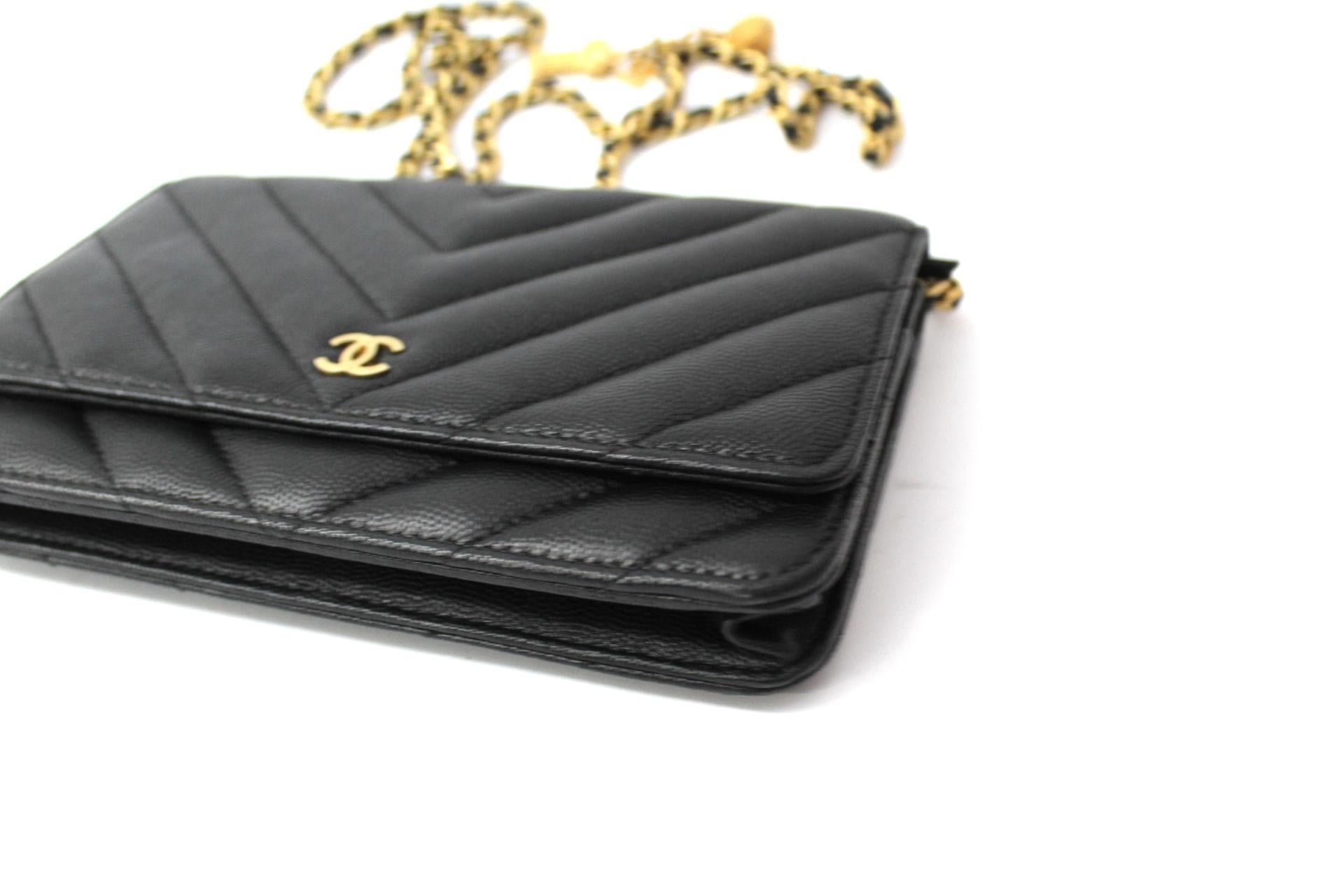 Chanel Black Leather Woc Bag 2