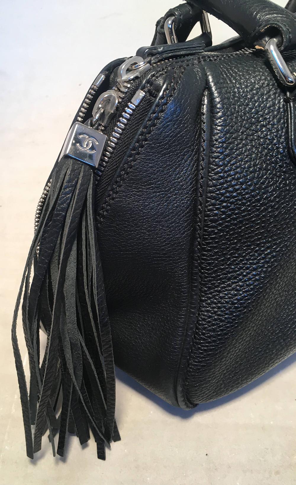 chanel black leather bag
