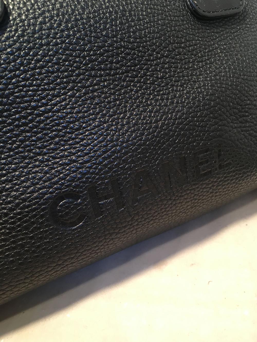 Chanel Lax Black Leather Tassel Bag In Excellent Condition For Sale In Philadelphia, PA