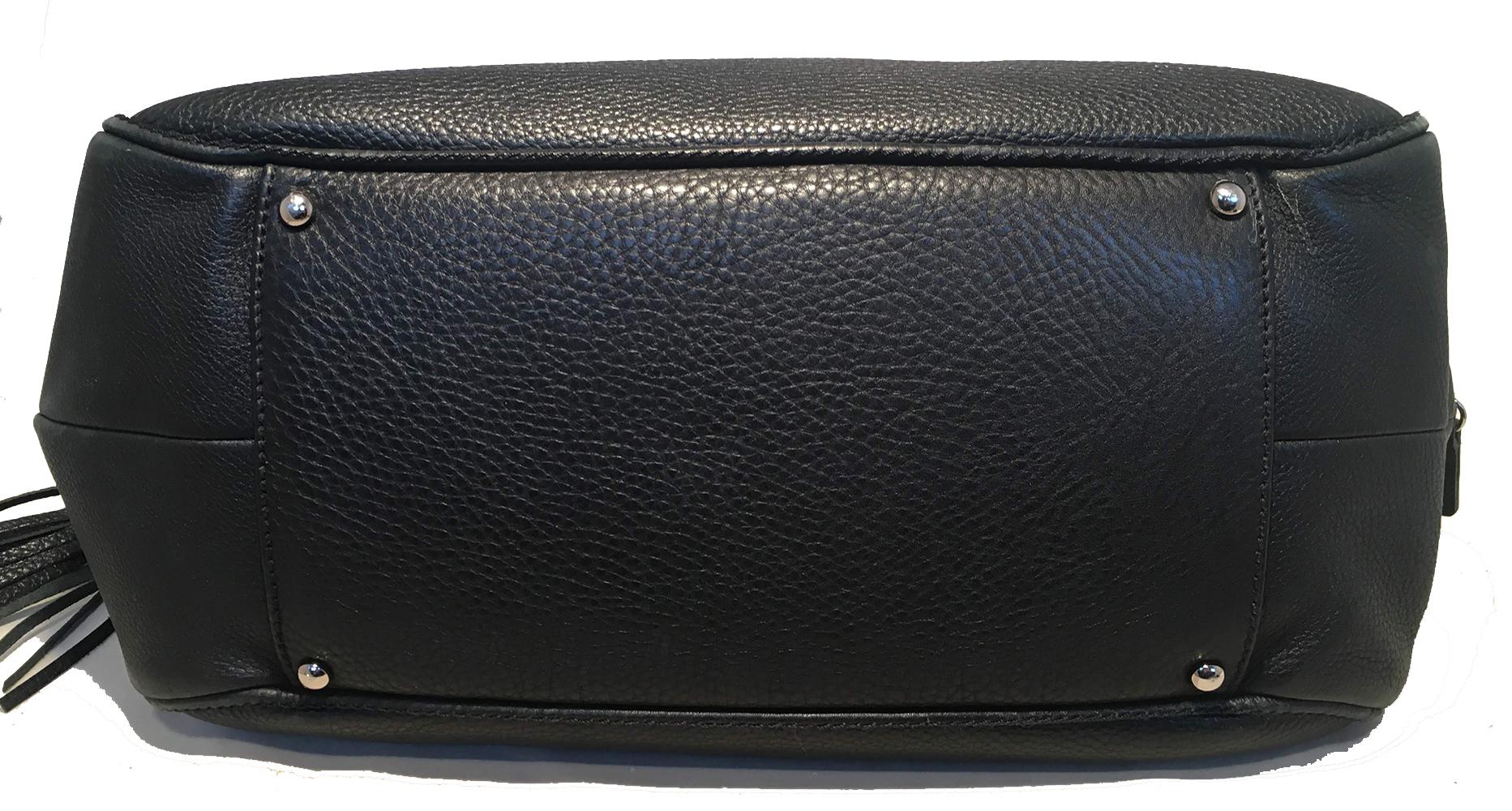 Women's Chanel Lax Black Leather Tassel Bag For Sale