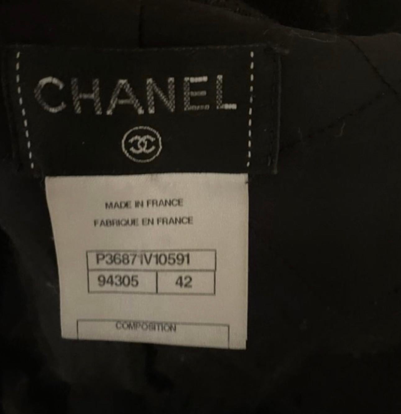 Chanel Black Lesage Tweed Coat 1