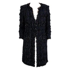 Chanel Black Lesage Tweed Coat / Jacket 40 FR