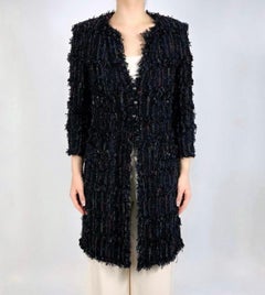 Chanel Black Lesage Tweed Coat / Jacket