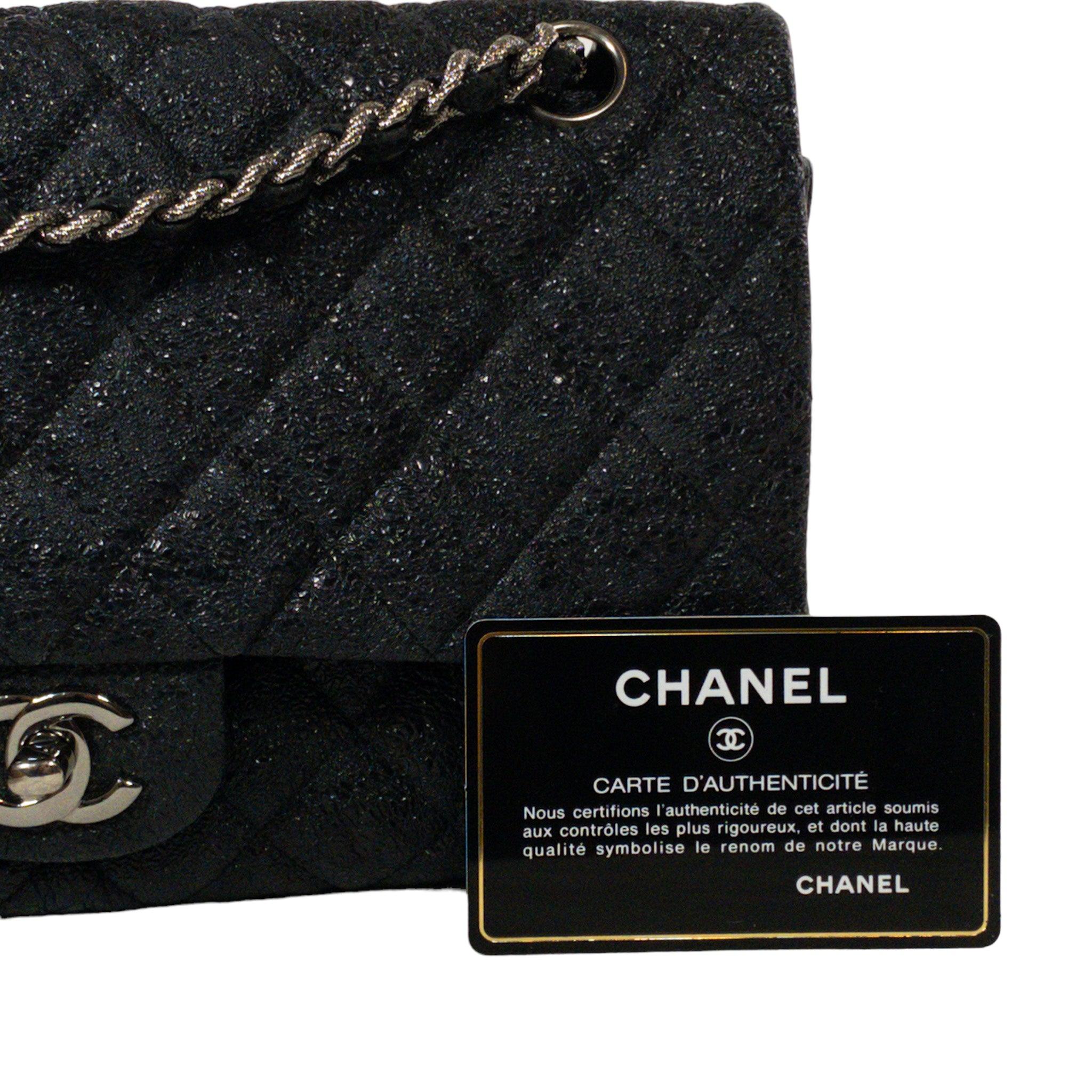 Chanel Black Limited Edition Medium Classic Flap Silver Hardware For Sale 10