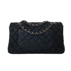 Chanel Black Limited Edition Medium Classic Flap Silver Hardware