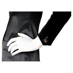 Chanel Black Long Sleeve Mini Dress circa 1992
