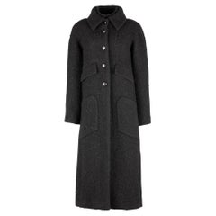 Chanel Black Long Tweed Coat 36 FR