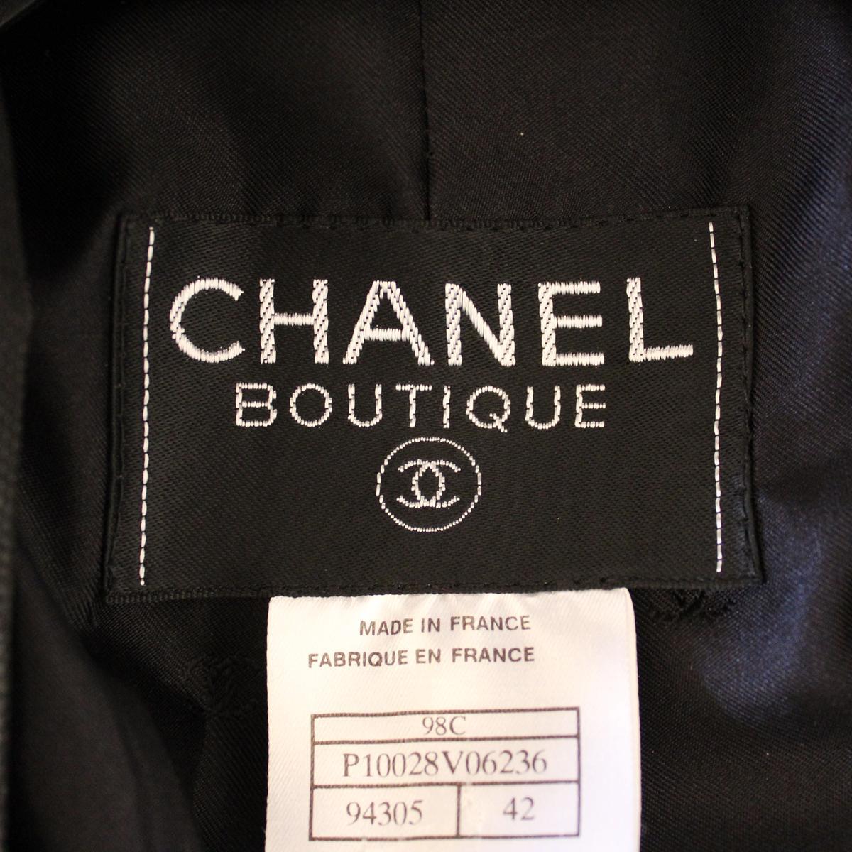 Chanel Black Long Wool Jacket 42/46 1