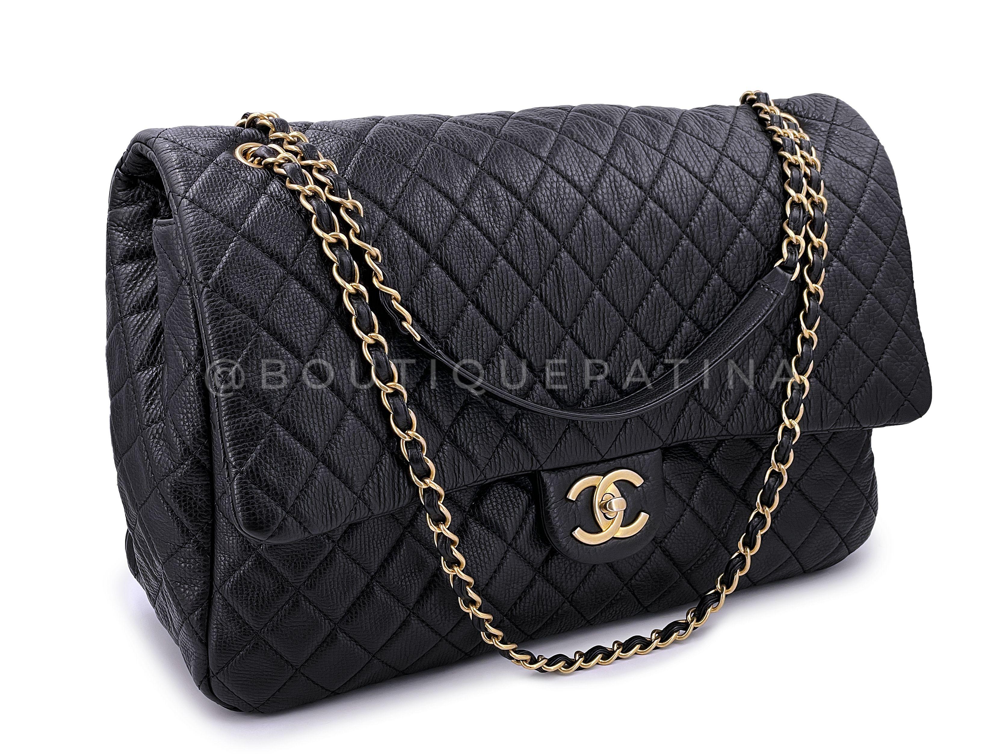 Chanel Grey Quilted Fabric Limited Edition XXL Reissue Travel Bag