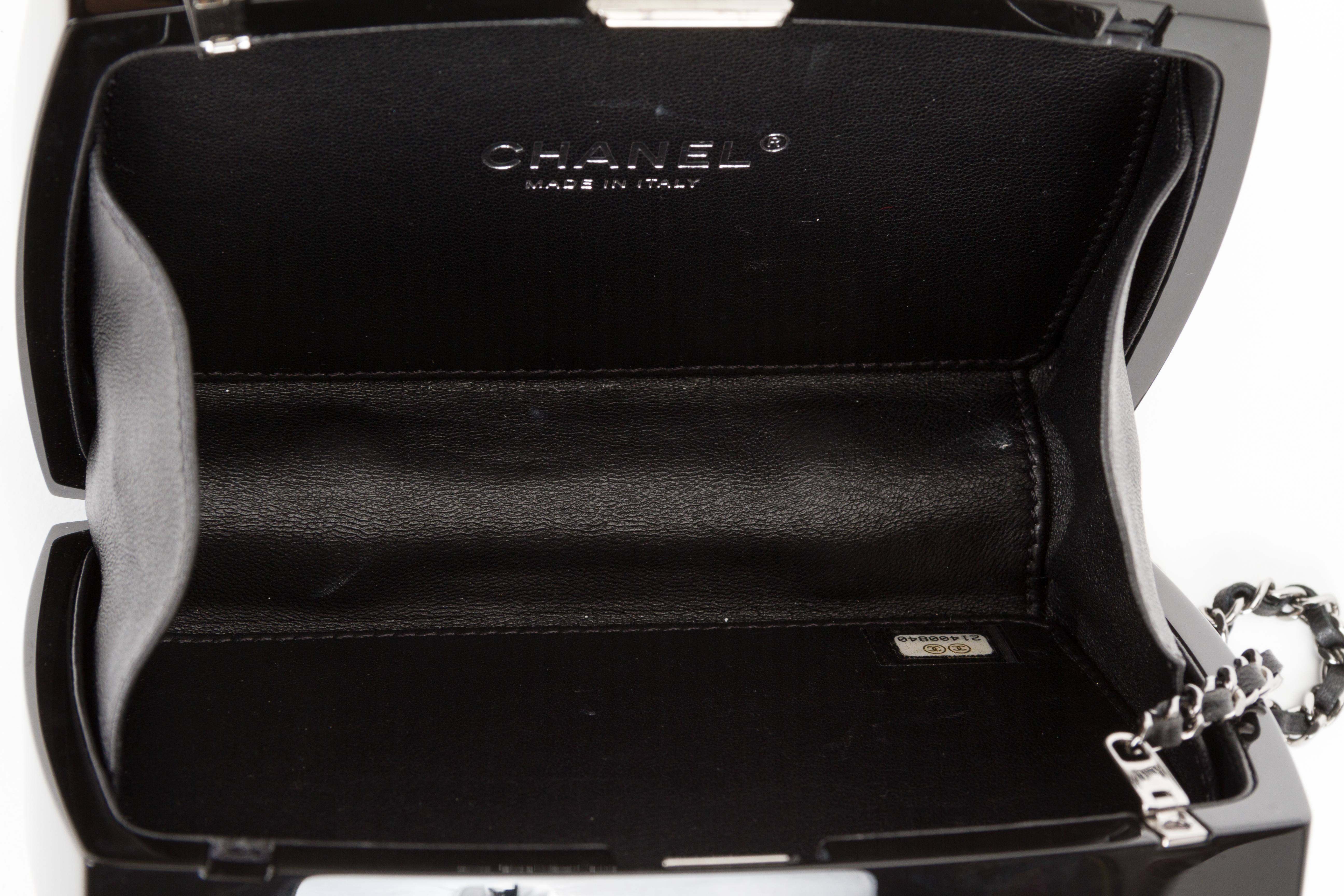 Chanel Black Lucite Minaudiere Clutch Bag 5