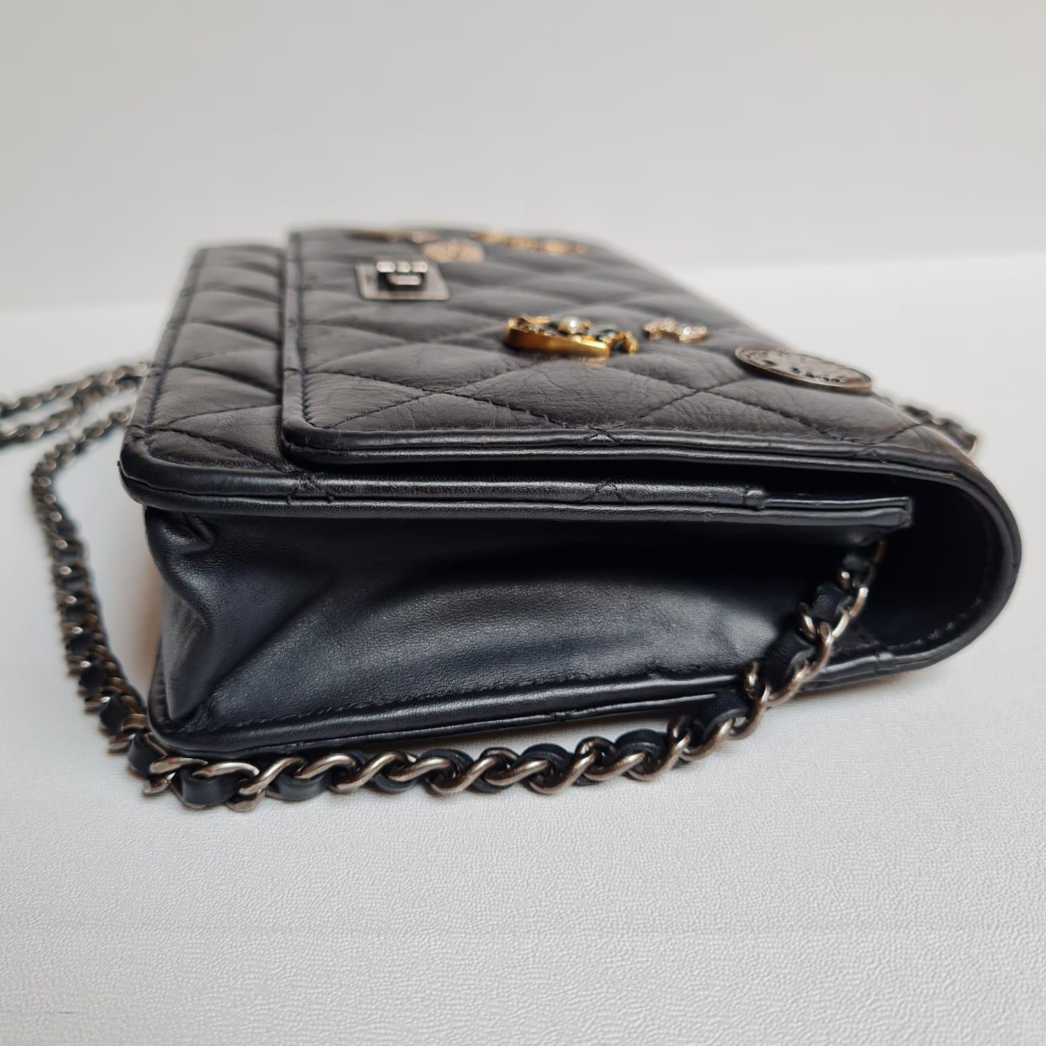 Chanel Black Lucky Charm Reissue Wallet on Chain 2