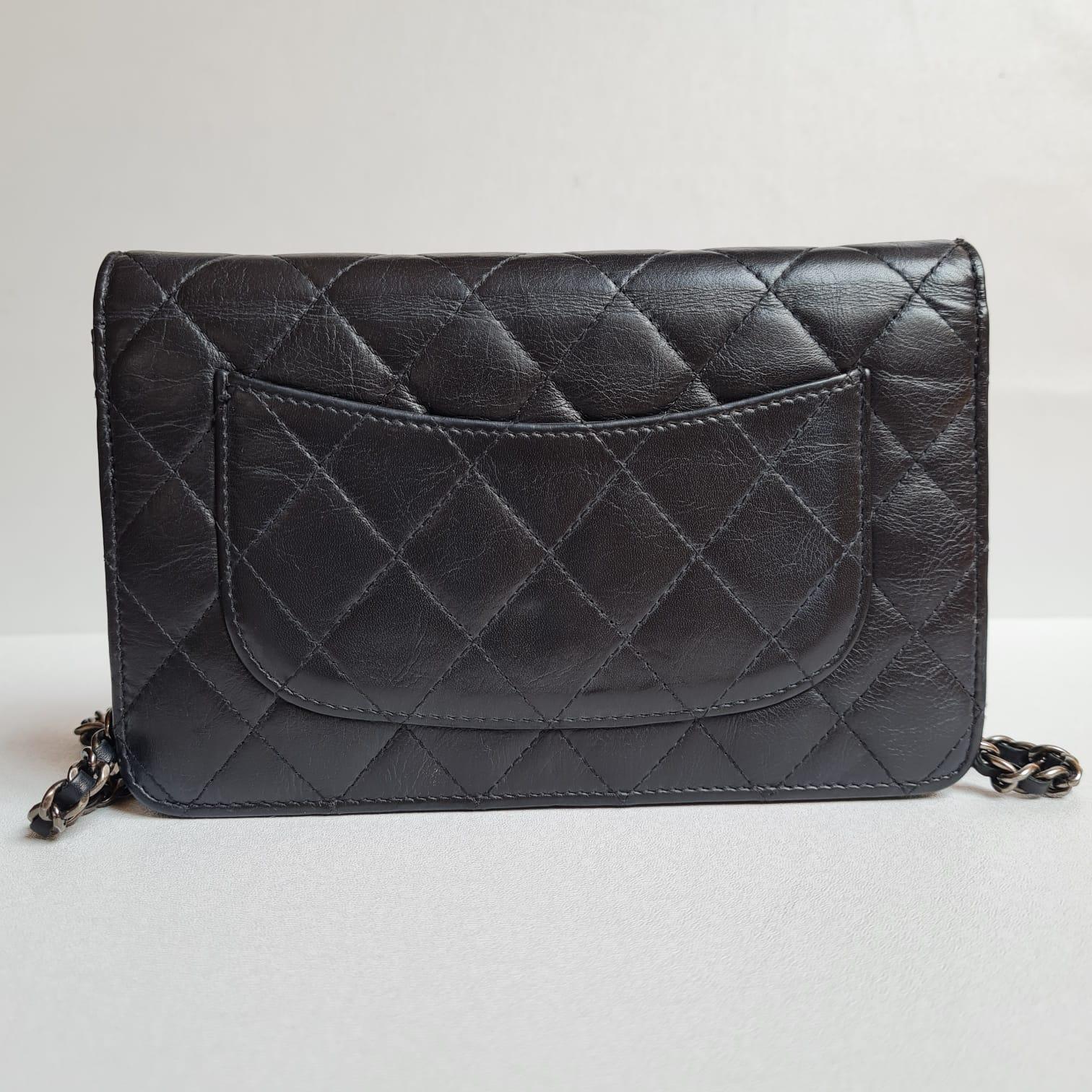 Chanel Black Lucky Charm Reissue Wallet on Chain 3