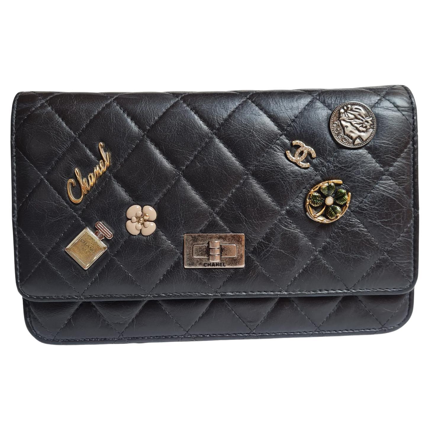 Chanel Black Lucky Charm Reissue Wallet on Chain