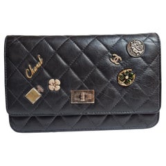 Chanel Black Lucky Charm Reissue Wallet on Chain