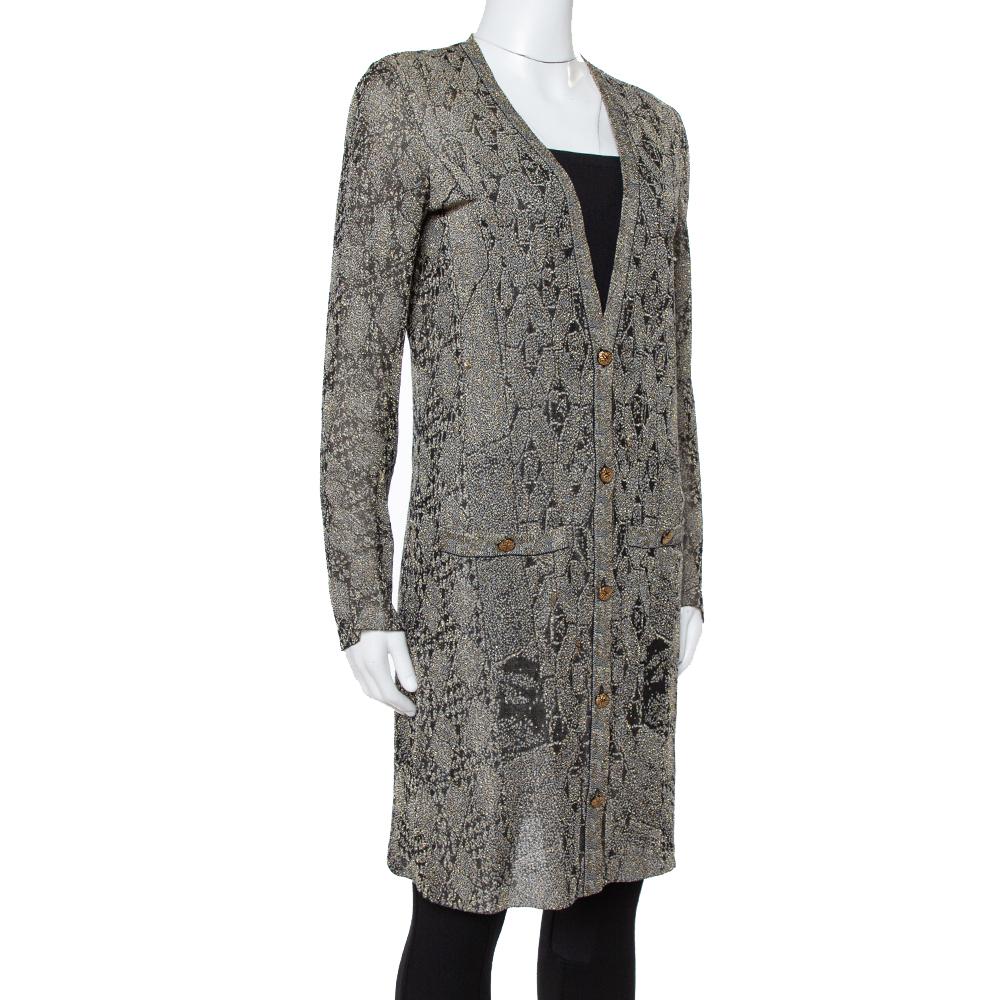 black lurex cardigan