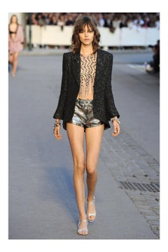 Chanel Black Lurex One Button Jacket 2011