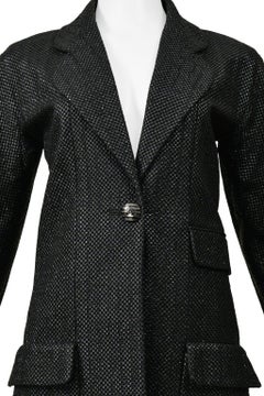 Chanel Black Lurex One Button Jacket 2011