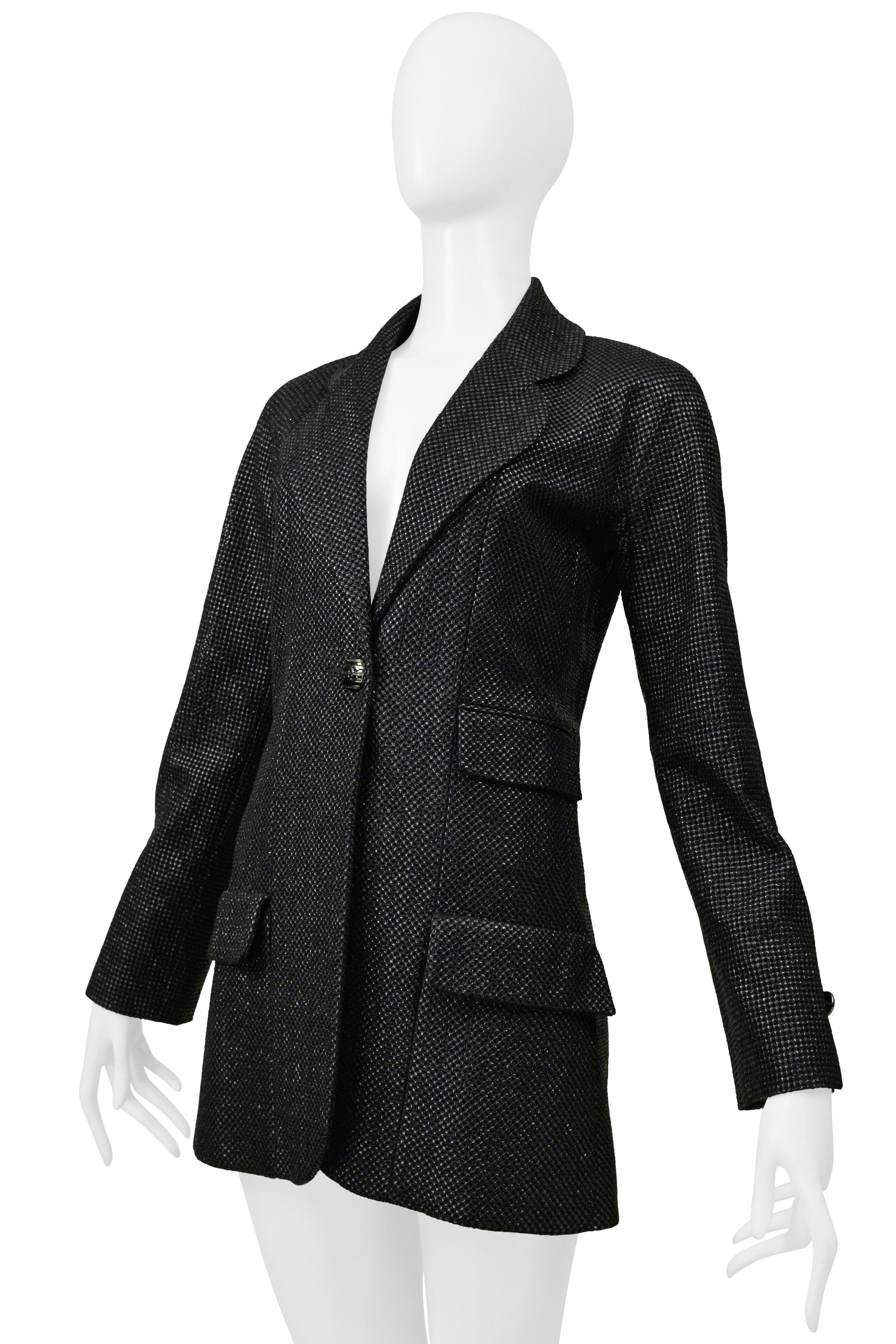 Donna Giacca Chanel nera con un bottone in lurex 2011 in vendita