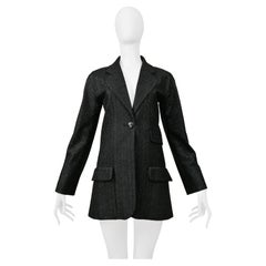 Chanel Black Lurex One Button Jacket 2011