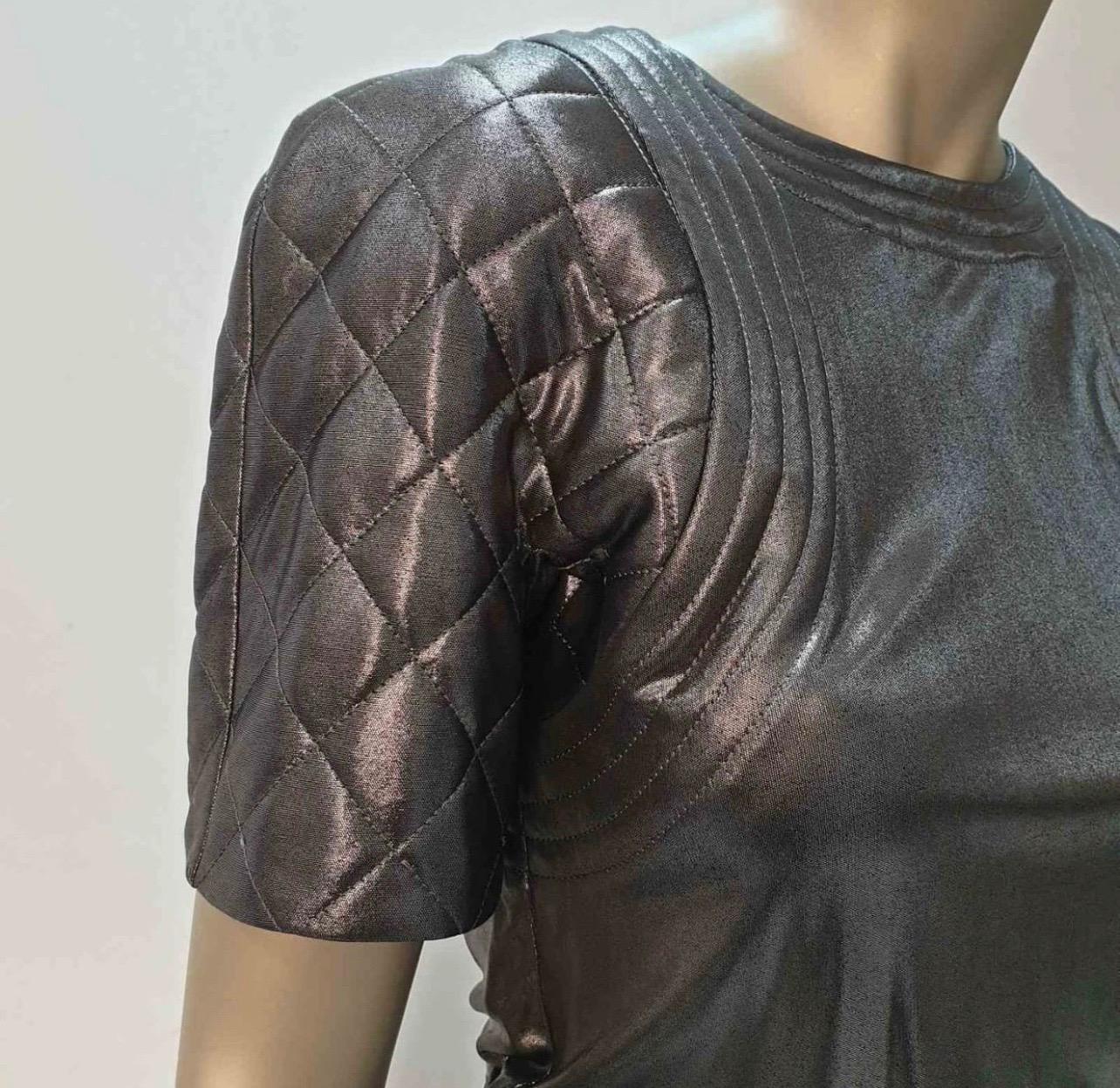 Chanel Black Lurex Top Blouse In Excellent Condition For Sale In Krakow, PL